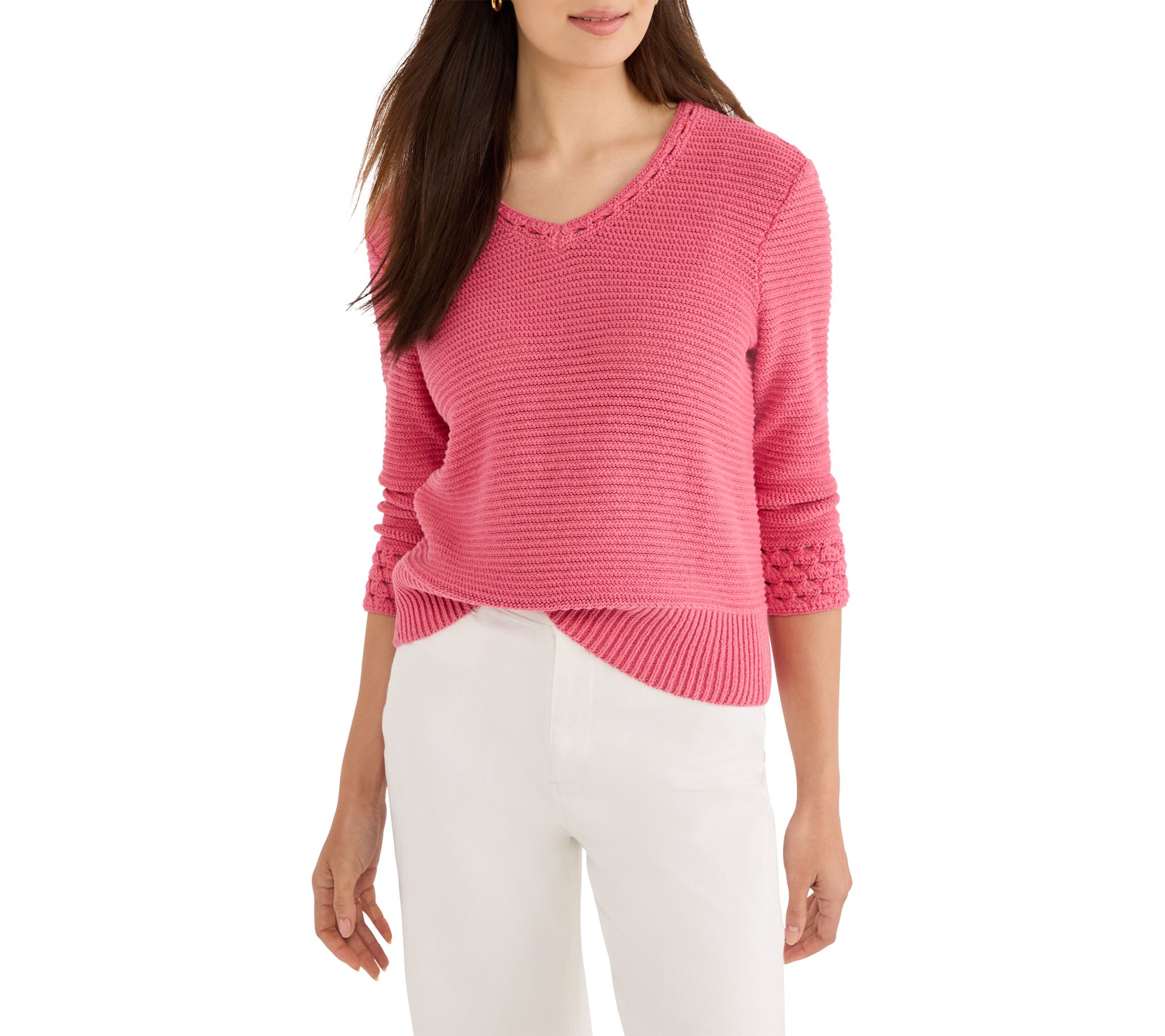 NIC+ZOE Edged Pop Stitch Sweater