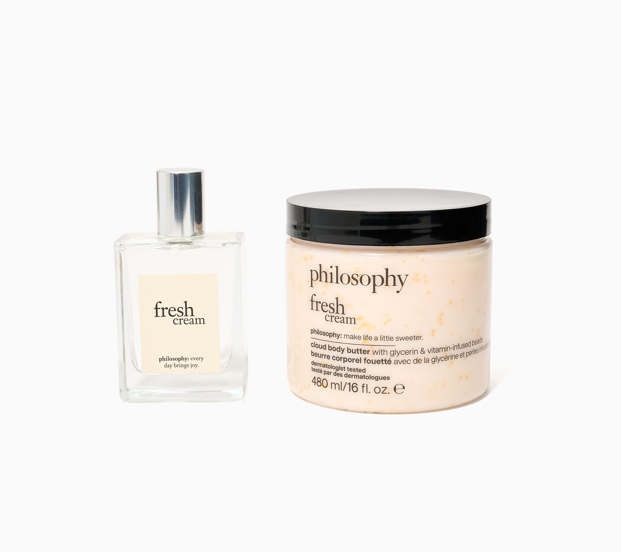 philosophy fresh & warm 16oz supersize cloud butter & 2oz edt