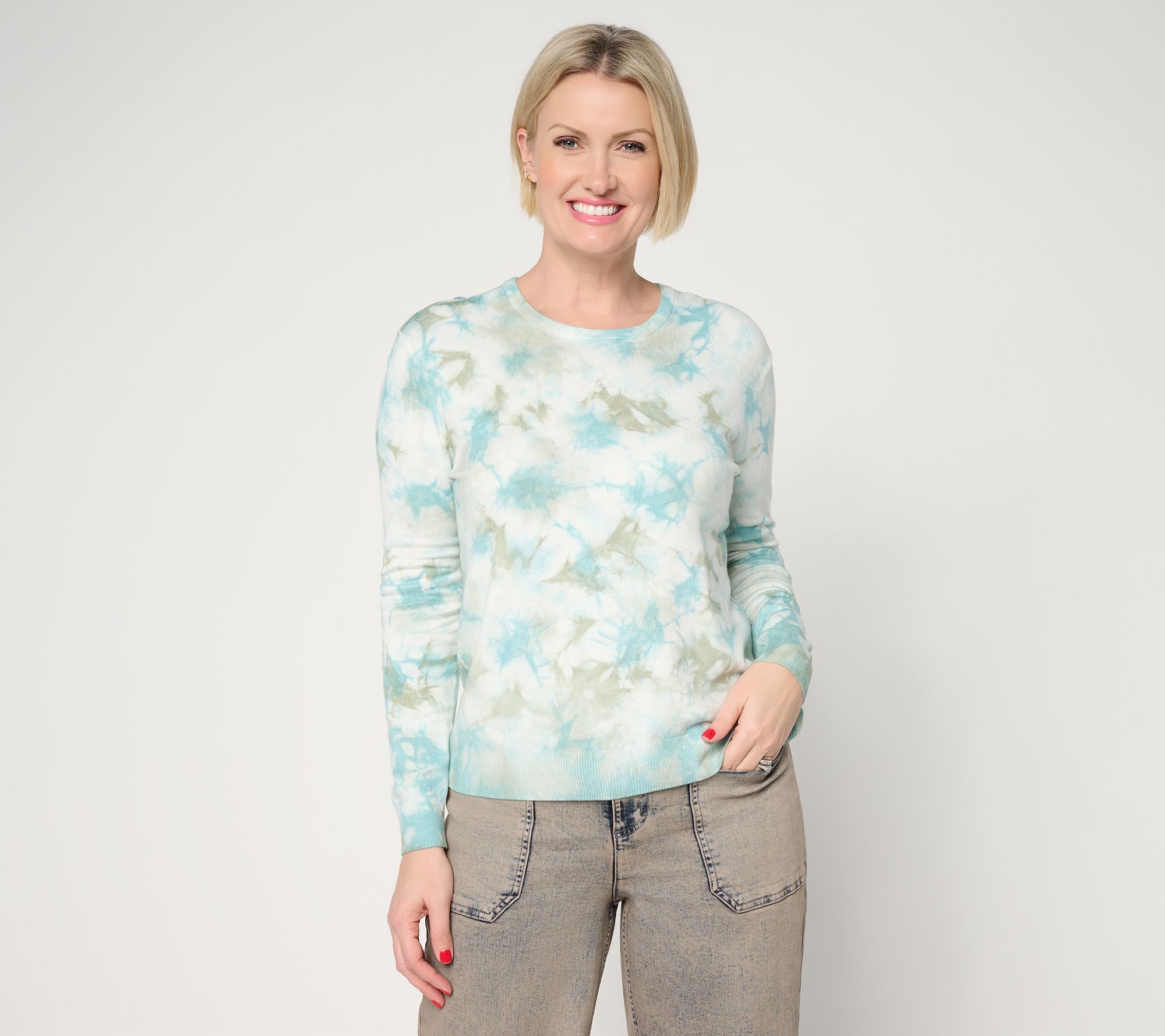 "As Is" LOGO by Lori Goldstein Tie Dye Sweater