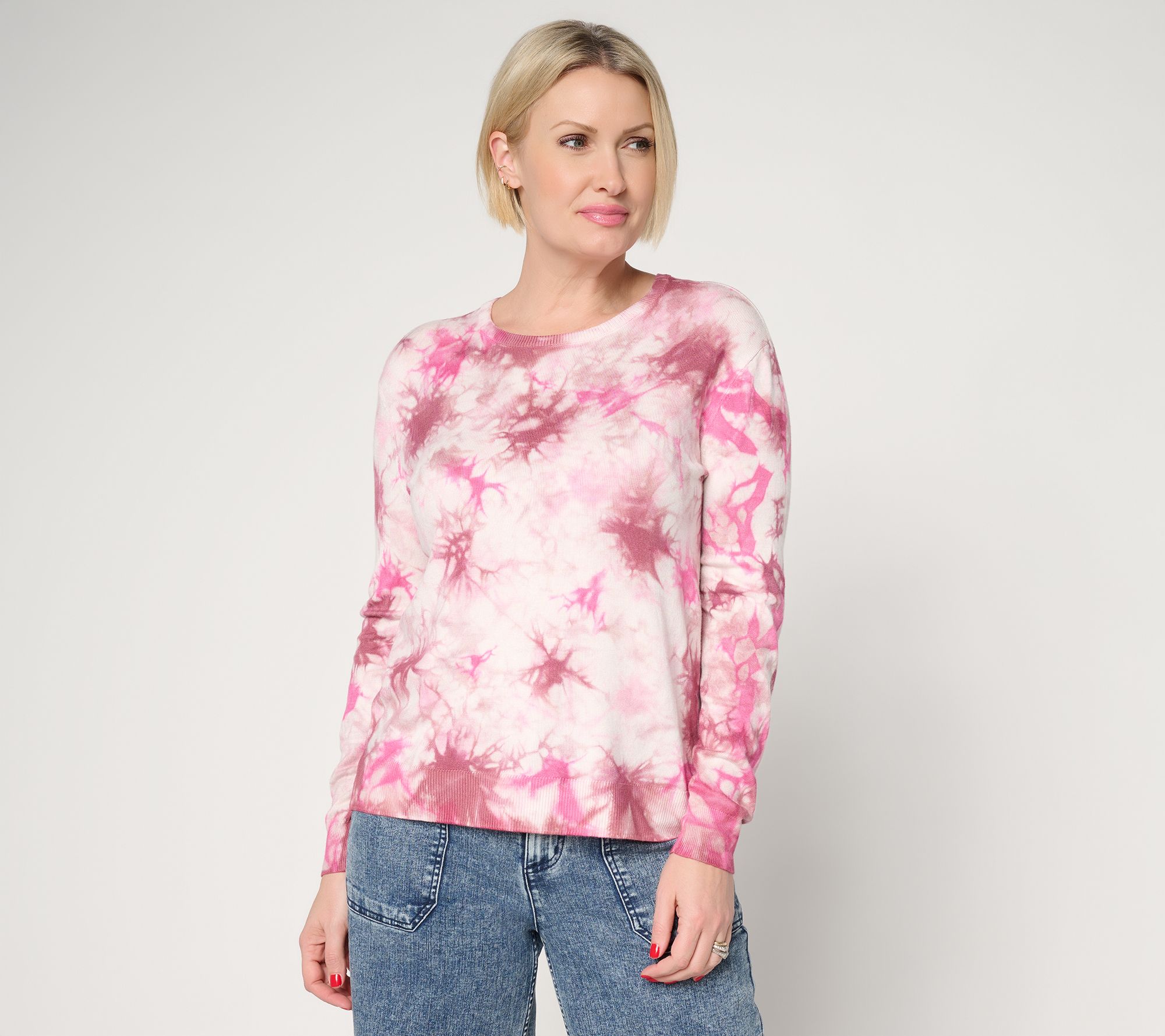 "As Is" LOGO by Lori Goldstein Tie Dye Sweater