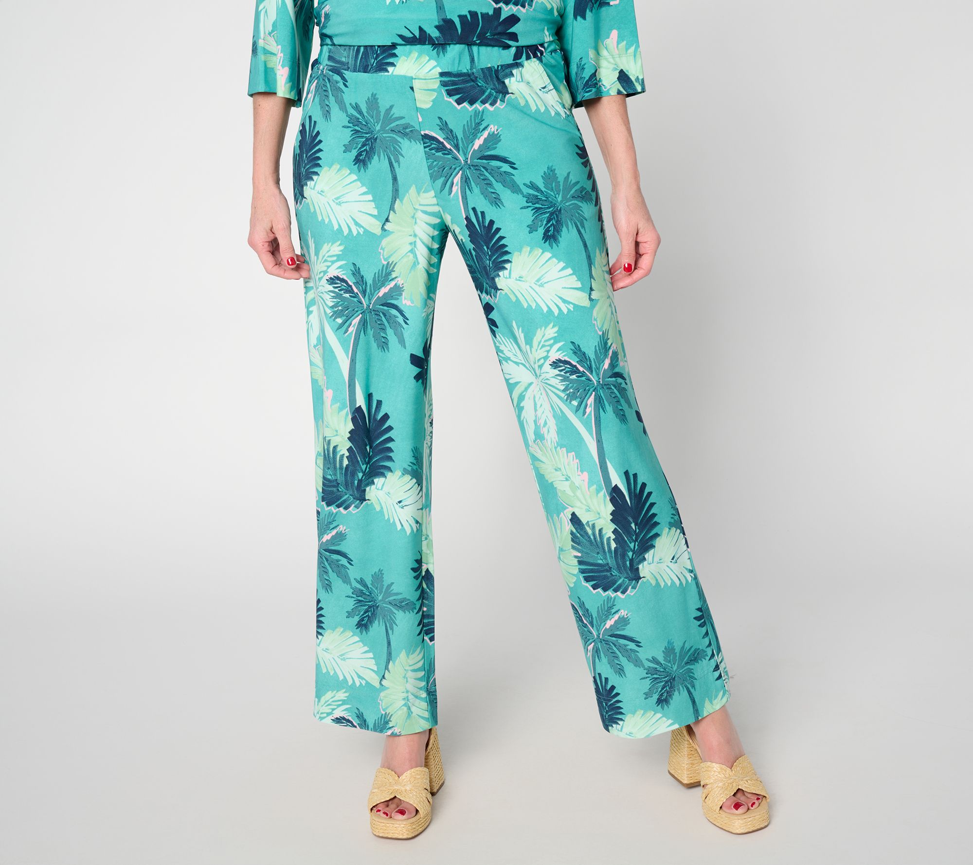 "As Is" Brandis Dress Out Loud Pet Discovery Knit Palm Pants
