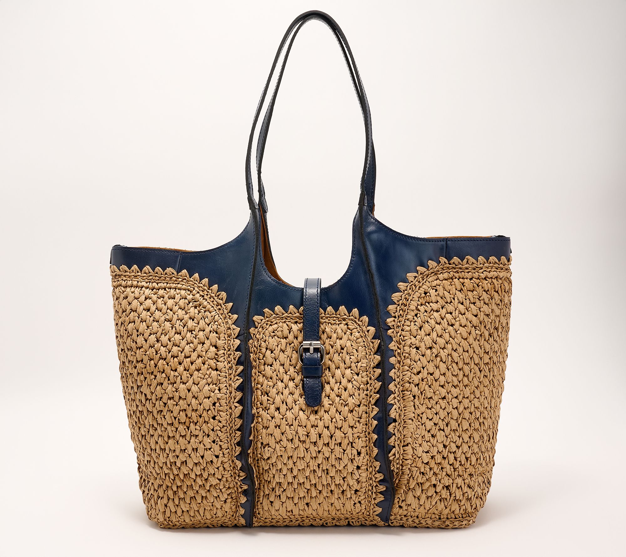 "As Is" Patricia Nash Santorini Raffia Satchel