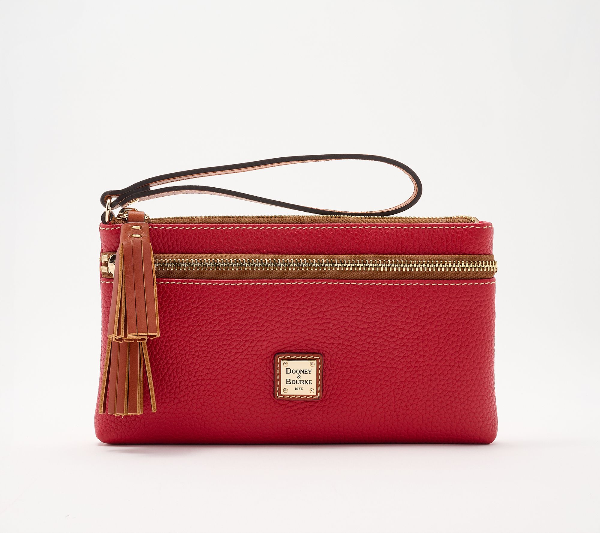 Dooney & Bourke Pebble Leather Double Zip Wristlet