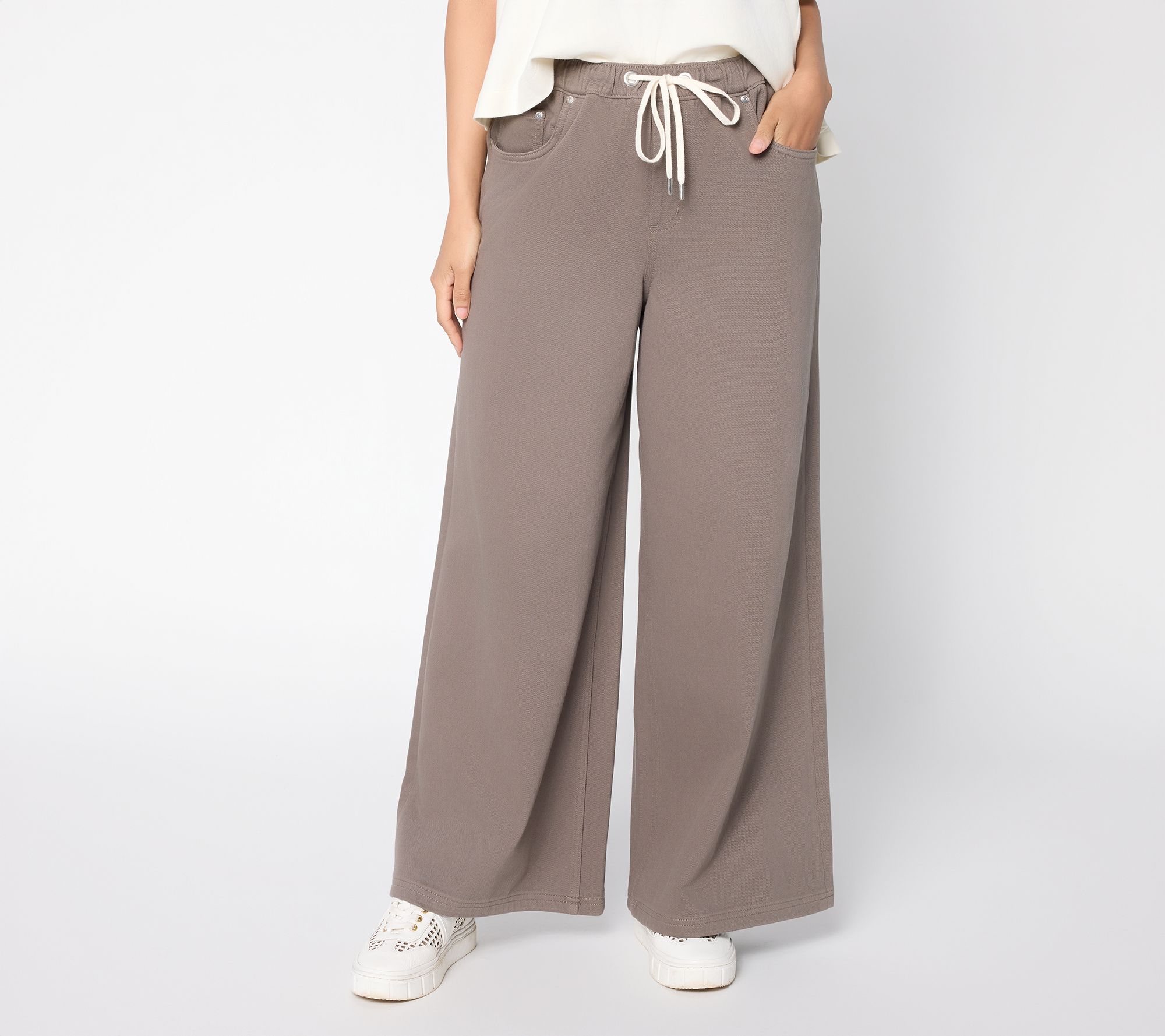 "As Is" Carla Rockmore Collection Reg Pull-On Denim Jeans - Color
