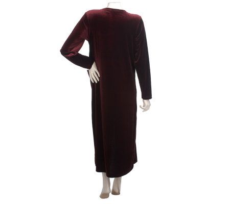 Bob Mackie's Embroidered Velvet Zip Front Robe w/ Embroidery - QVC.com
