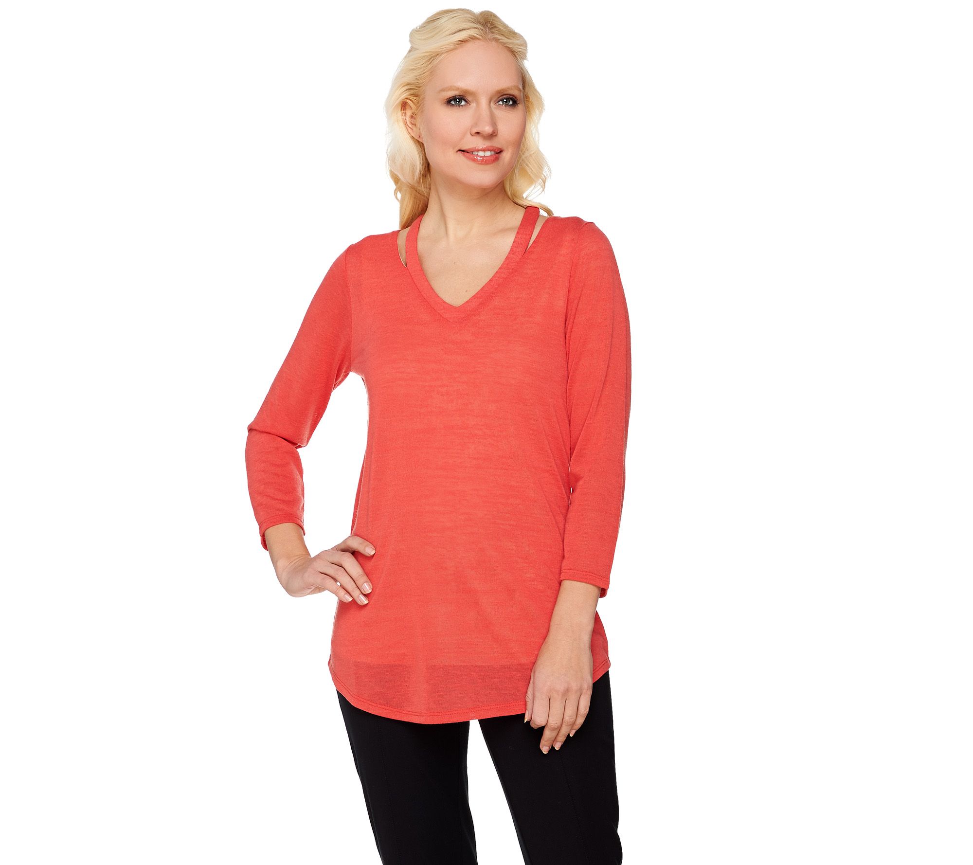 Women with Control Controlways Top with Cut- Out Detail - Page 1 — QVC.com