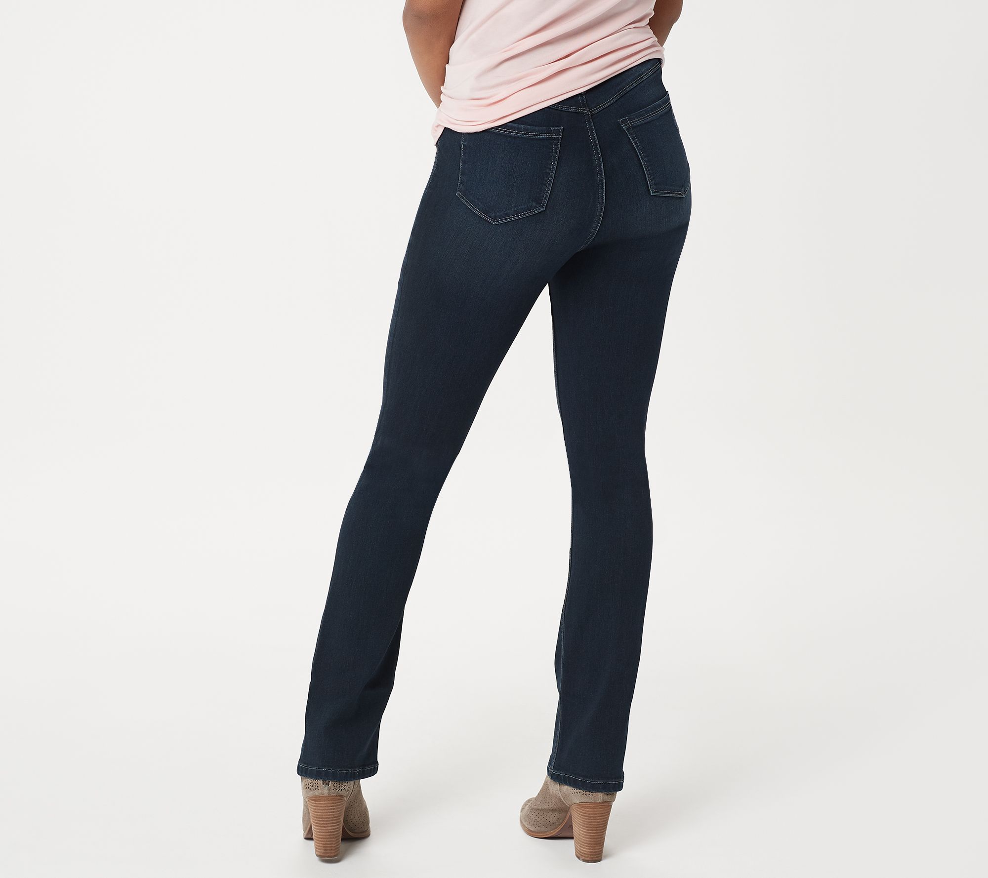 Laurie Felt Silky Indigo Denim HighWaisted Baby Bell Jeans
