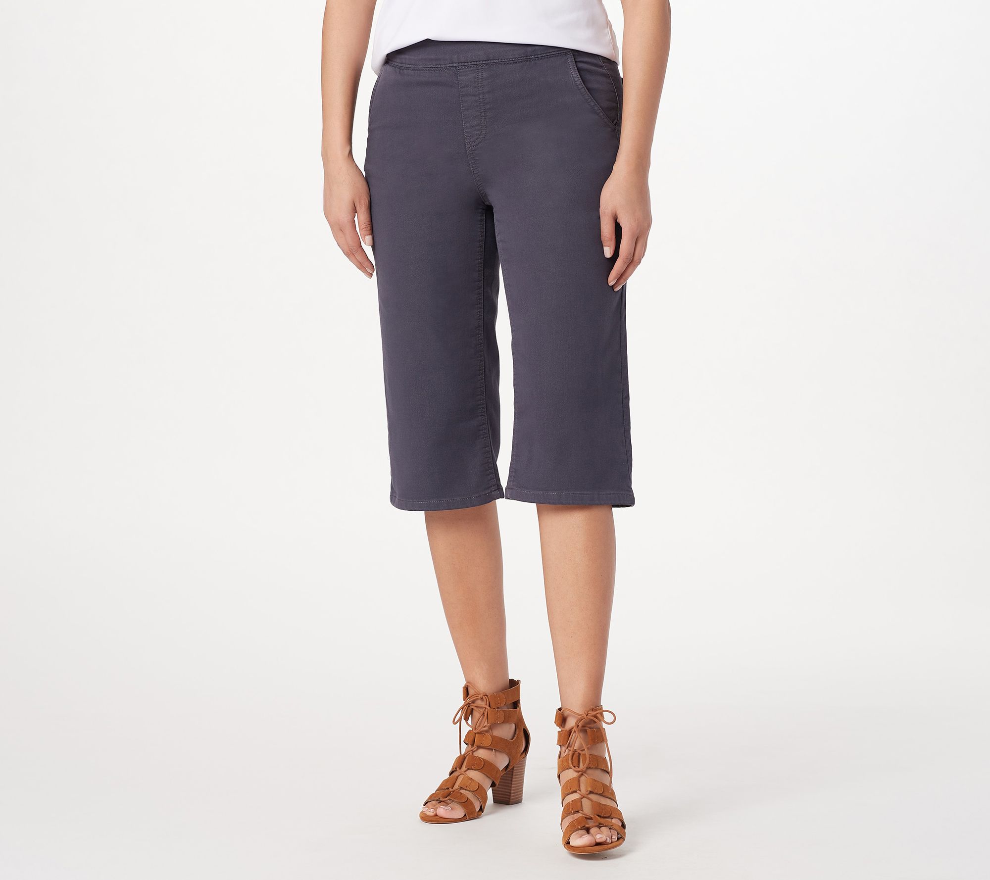 Denim & Co. Comfy Knit Wide-Leg Skimmer Pants 