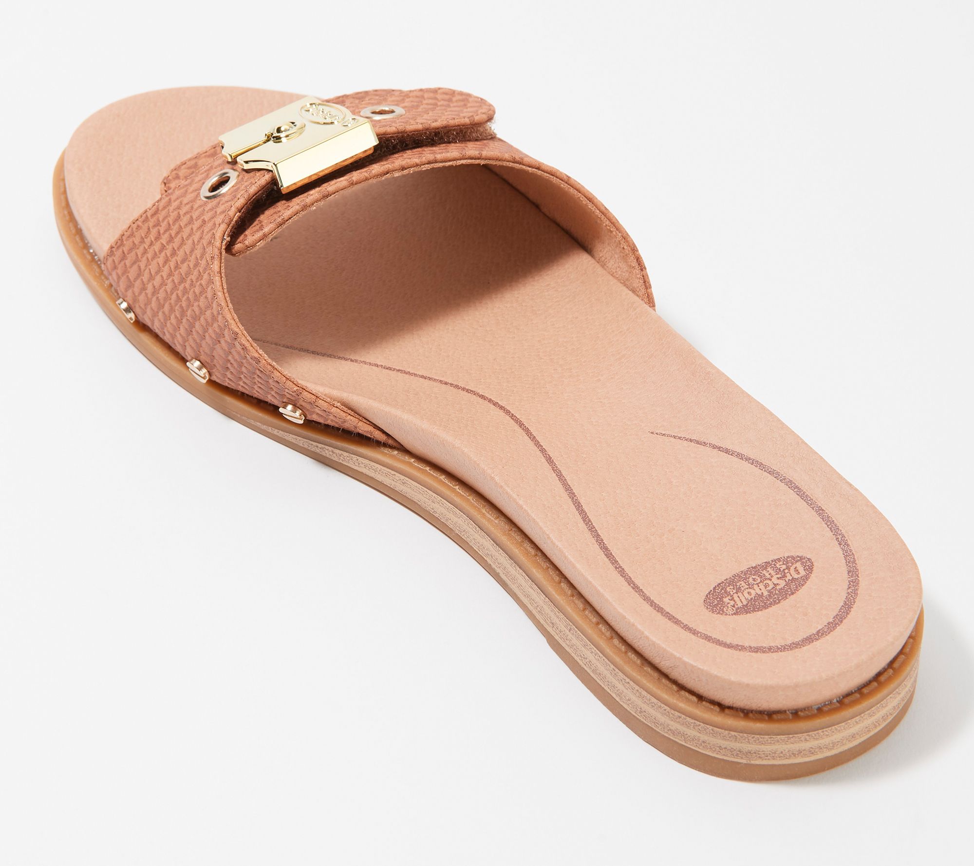 Dr. Scholl s Buckle Slide Sandal Originalist QVC