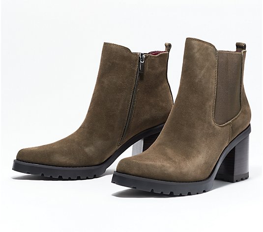 Weird male Plasticity As Is" Franco Sarto Suede or Patent Ankle Boots- Trent - QVC.com