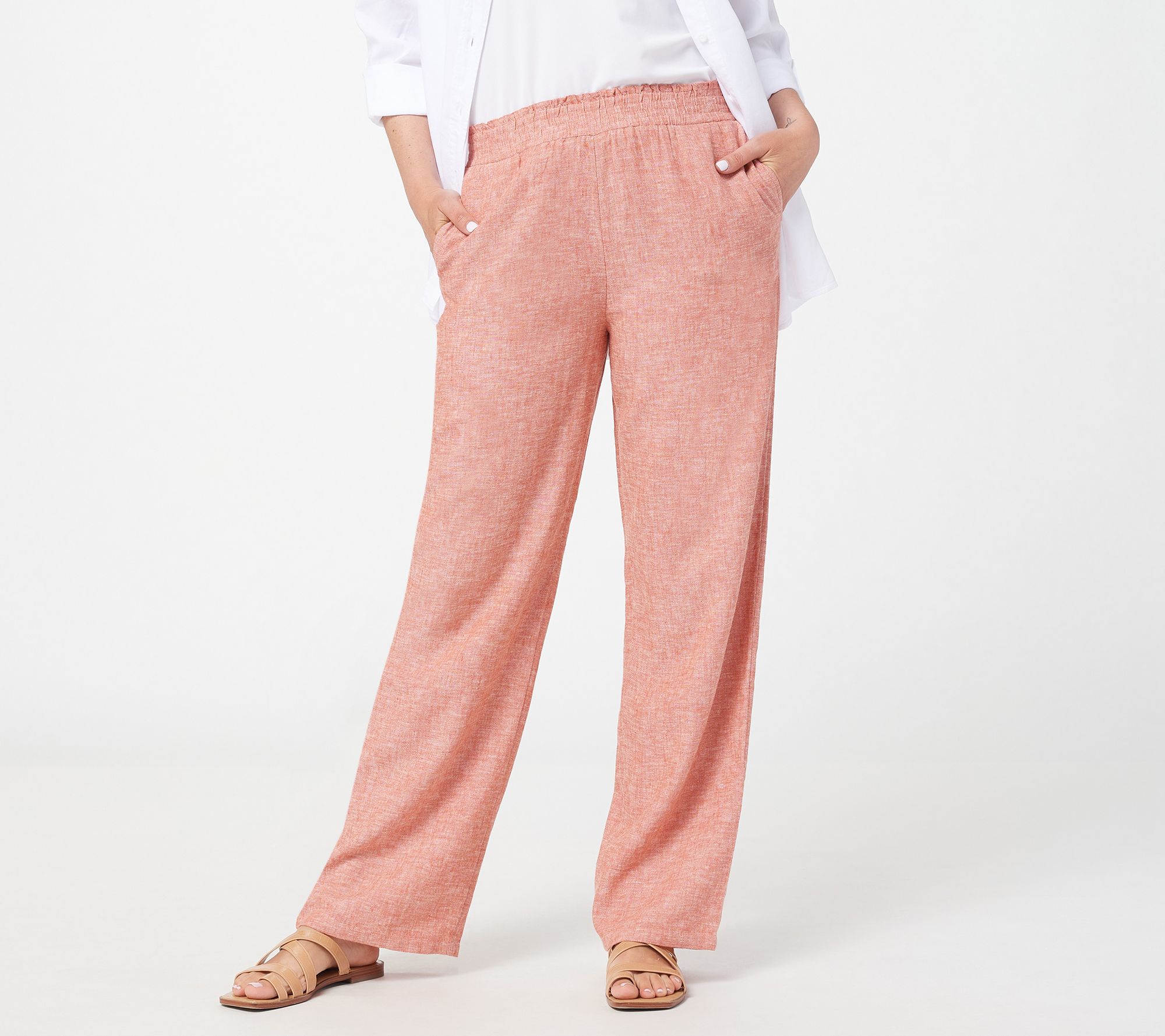 qvc denim and co petite beach pants