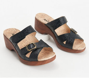Alegria Leather Heeled Sandals - Sierra - A476771