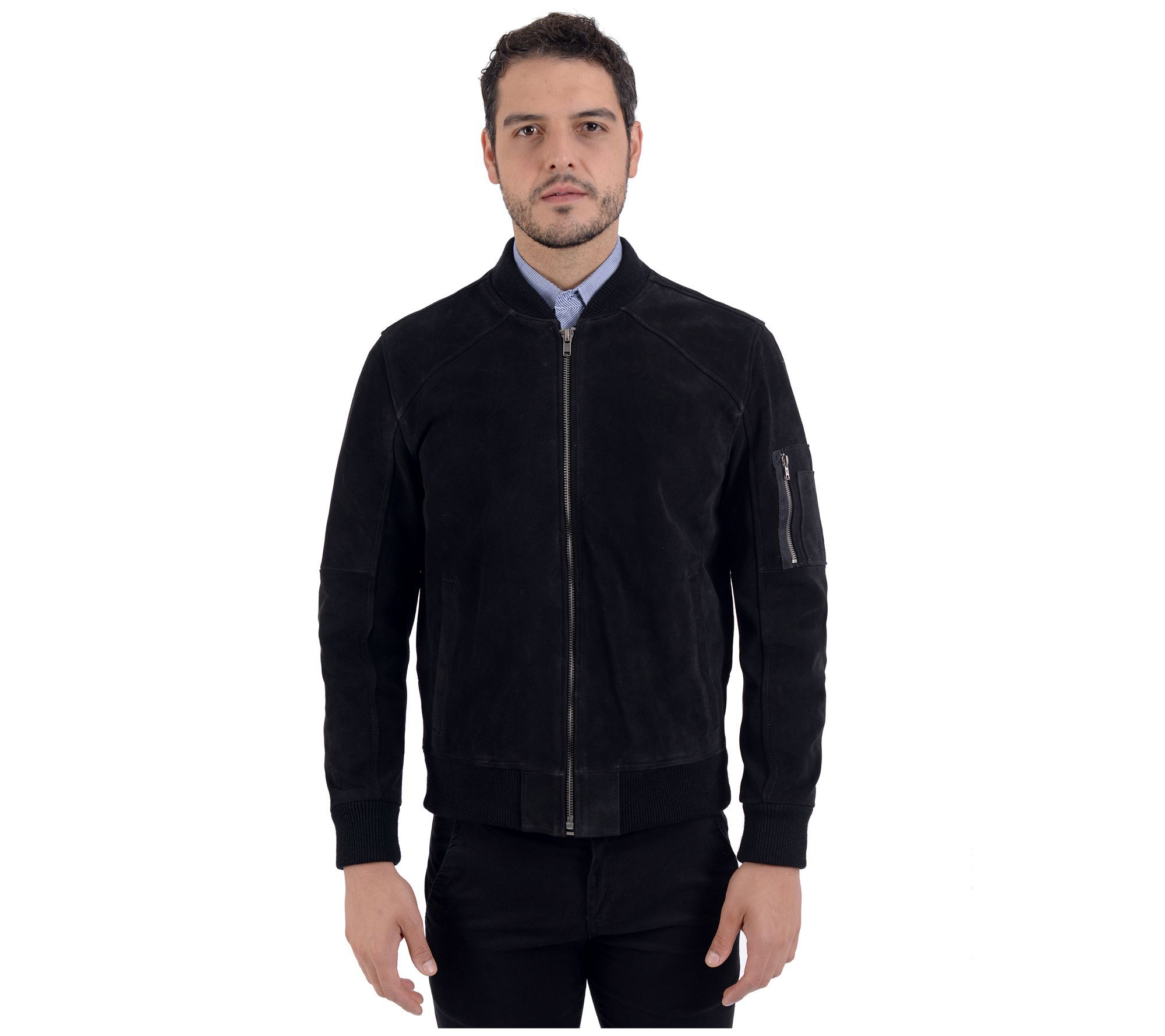 Frye Men's Leather Varsity Bomber Jacket