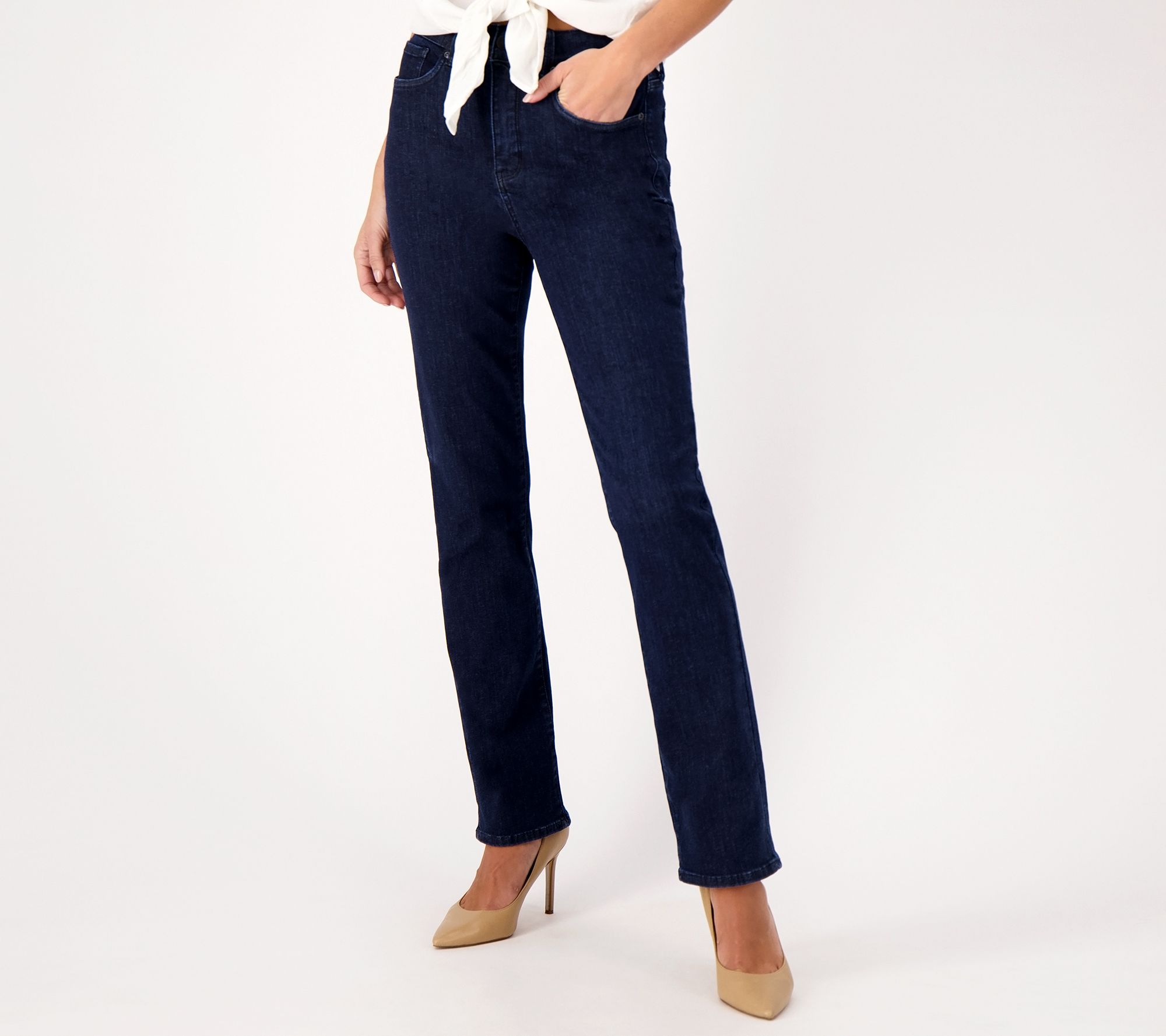 Curve Shaper™ Marilyn Straight Ankle Jeans With Super High Rise