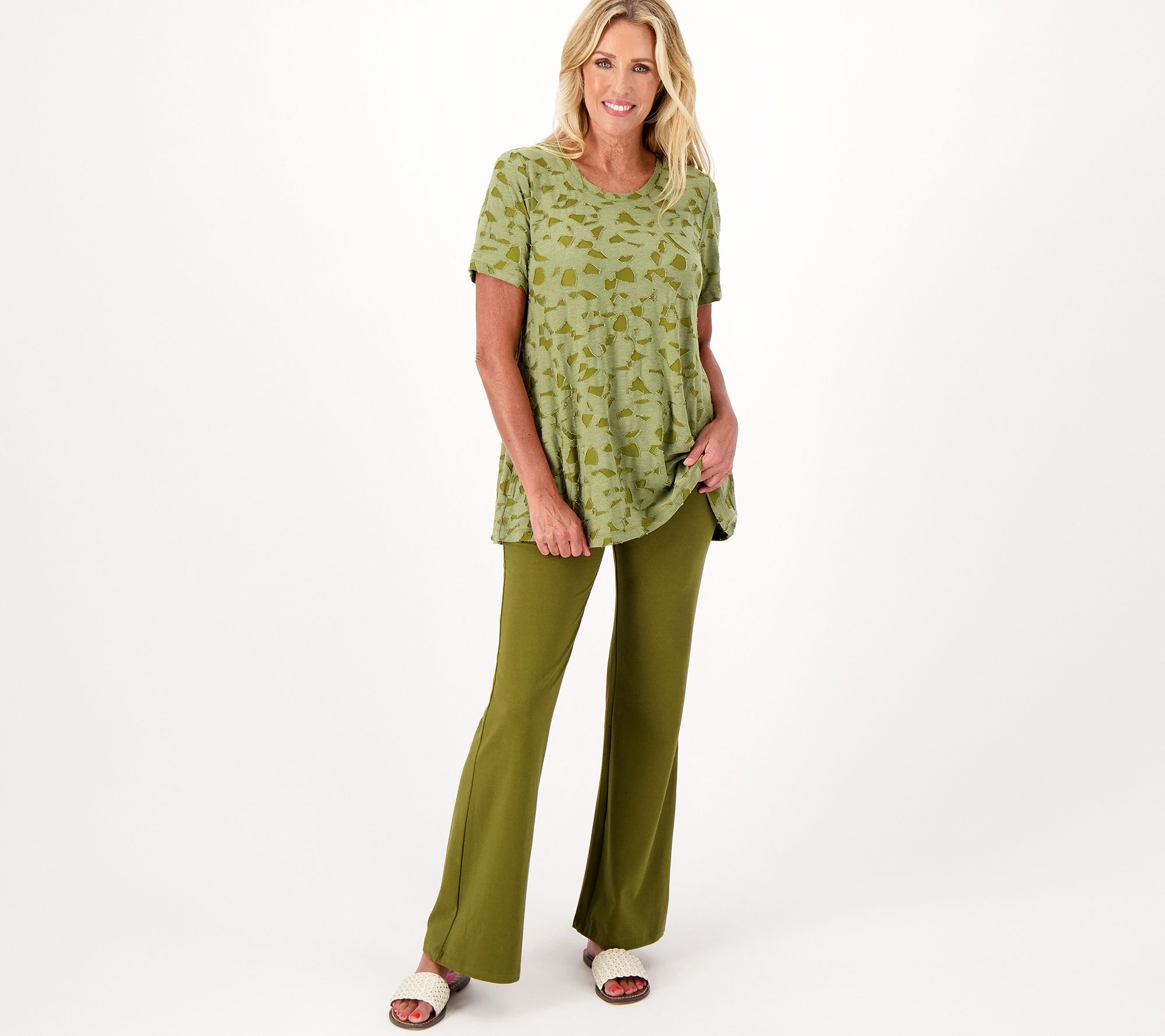 As Is LOGO by Lori Goldstein Regular Satin Cargo Pant with Rib Waistband 