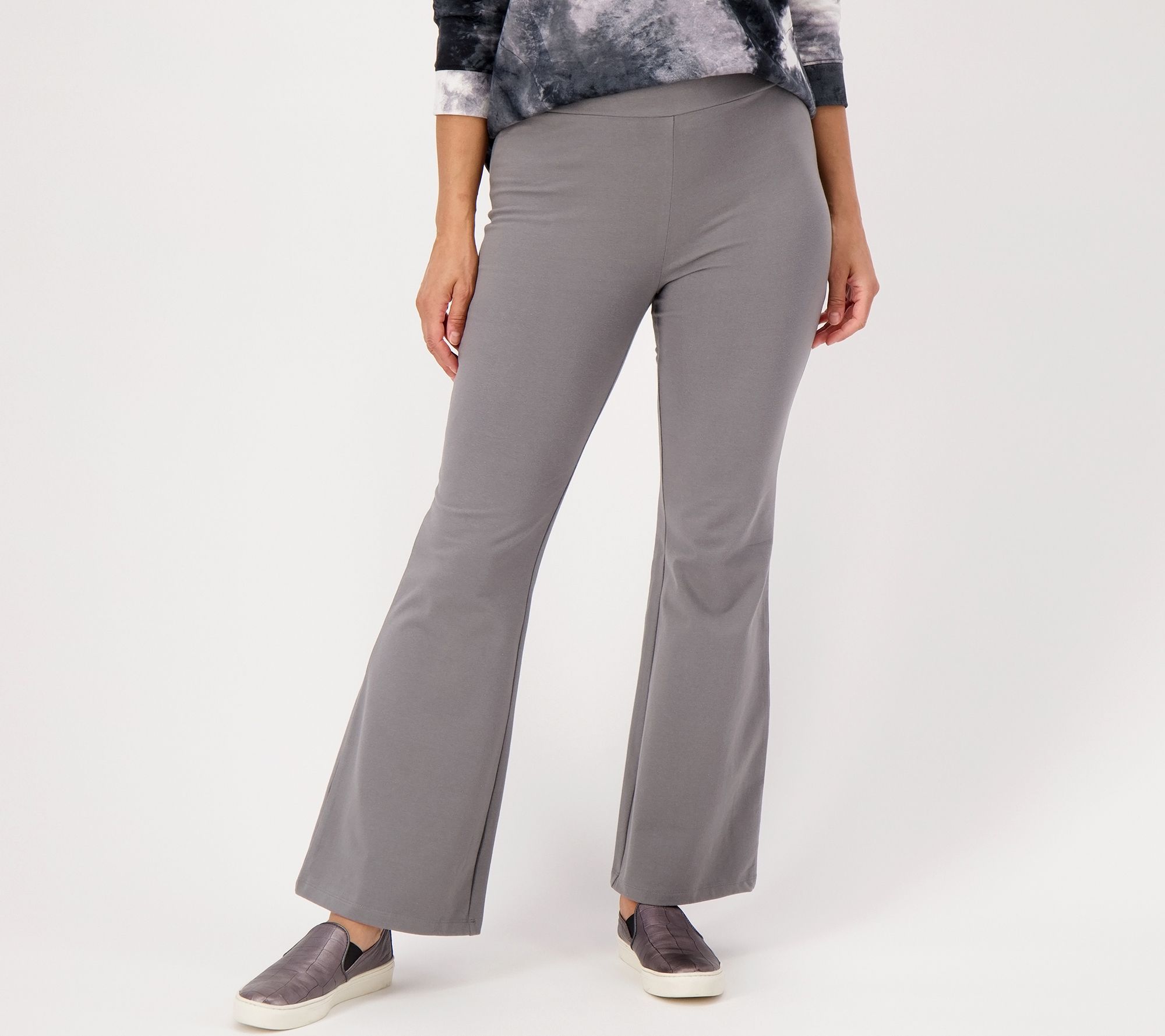 LOGO by Lori Goldstein Regular Knit Traveler Pants