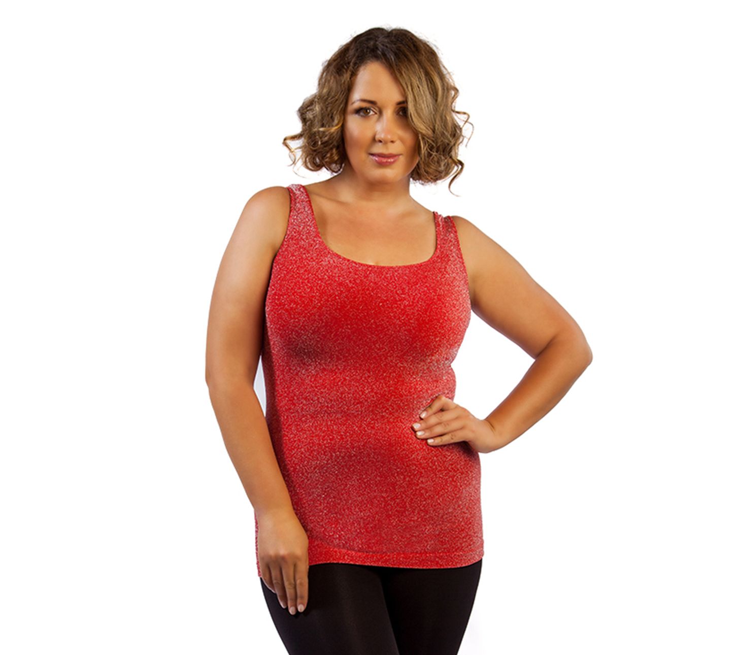 Skinnytees Plus Lurex Tank Top