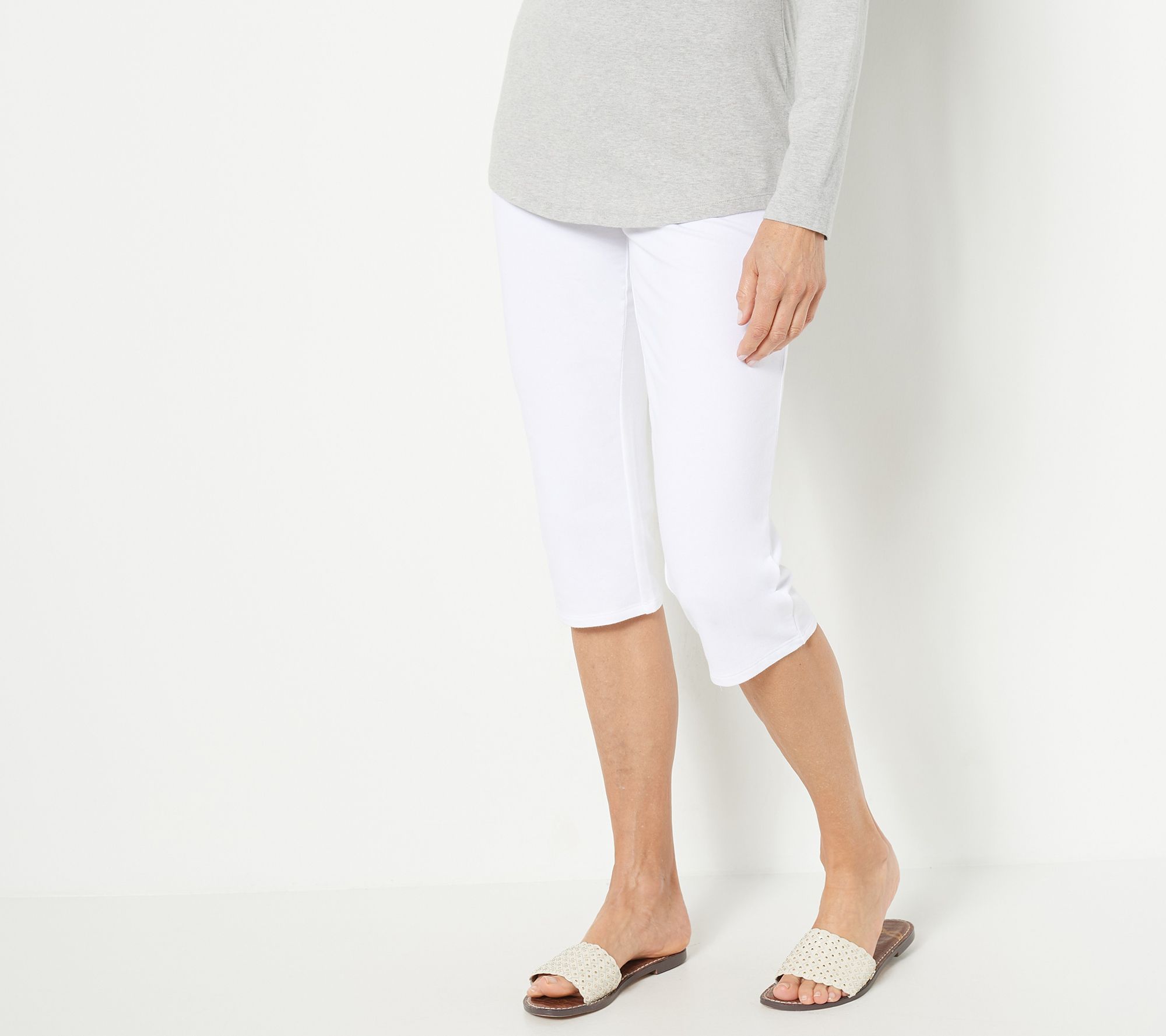 "As Is" Belle Beach by Kim Gravel Petite French Terry Seaside Pants