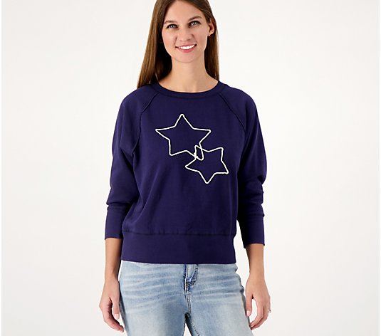 Studio Park x Amy Stran Embroidered French Terry Sweatshirt