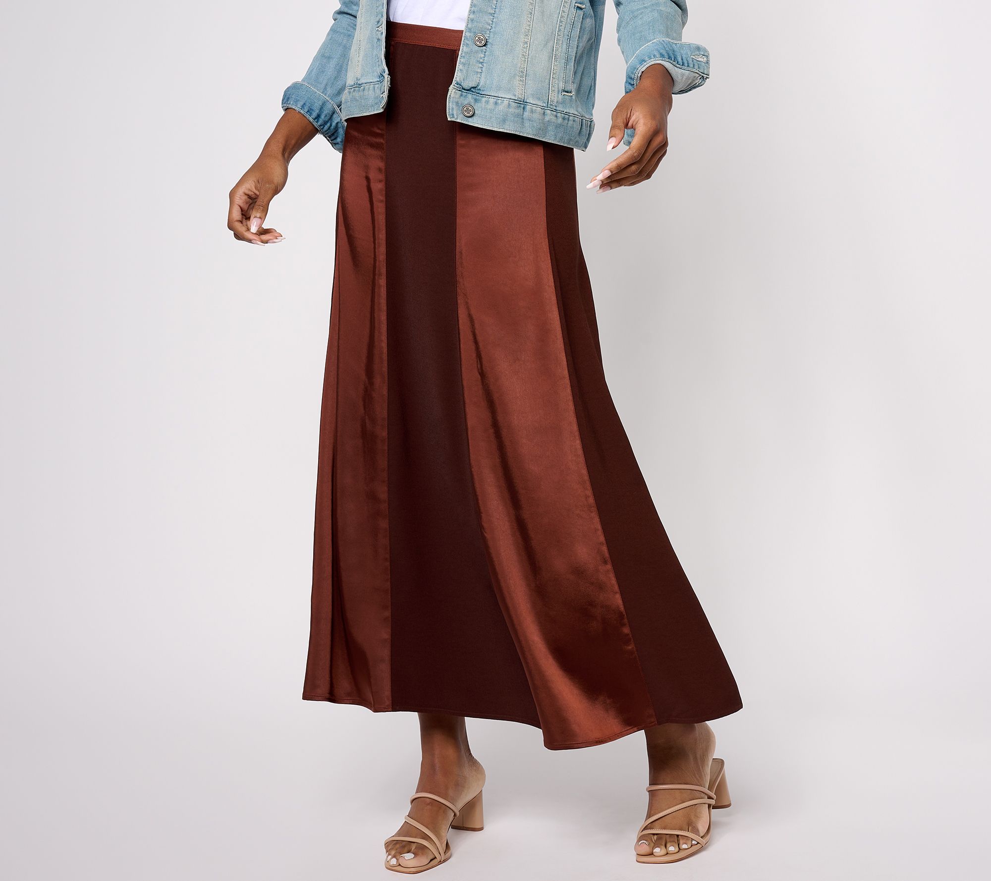 Peace Love World Black Label Petite Satin Skirt