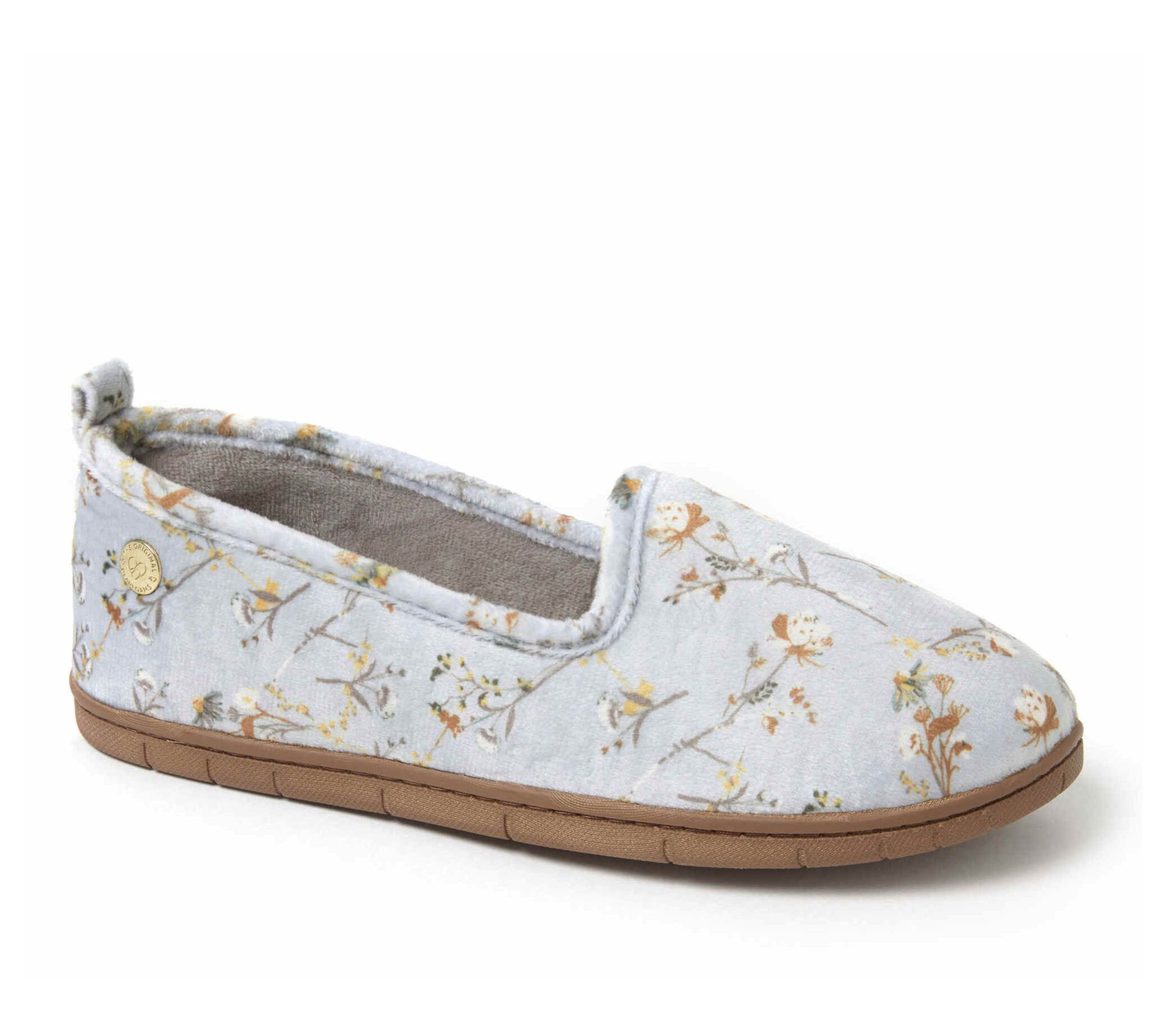 Dearfoams Memory Foam Chenille Closed Back Slip pers