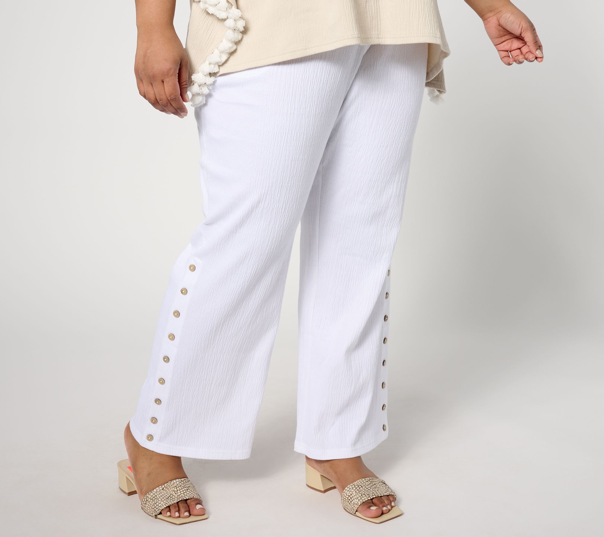 Belle by Kim Gravel Tall Packabelle Buttoned Up Relaxed Pant