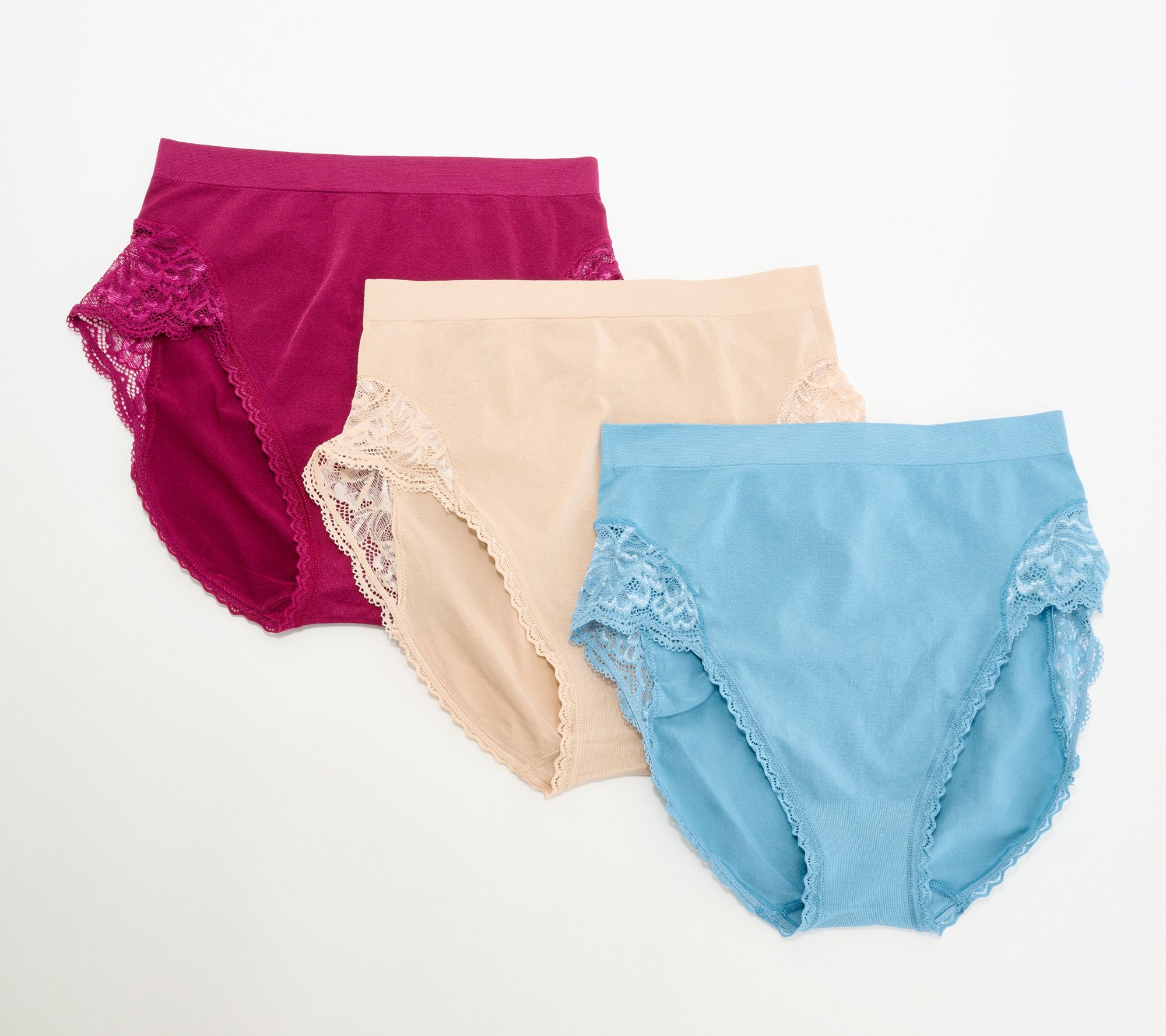 Breezies Natural Curves Lace Full Brief Panties Set of 3