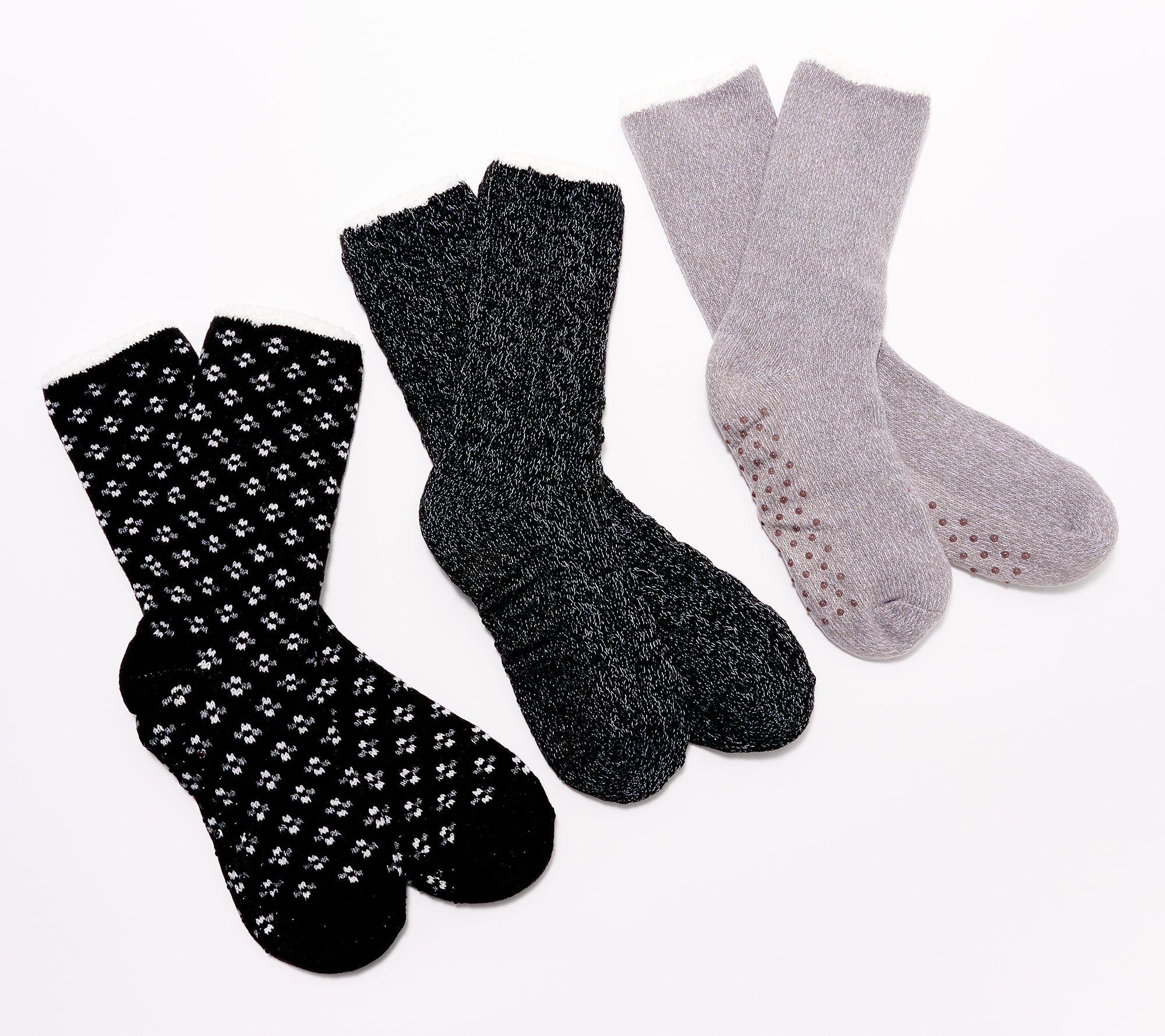 "As Is" Cuddl Duds Set of 3 Aloe & Shea Butter Wellness Socks
