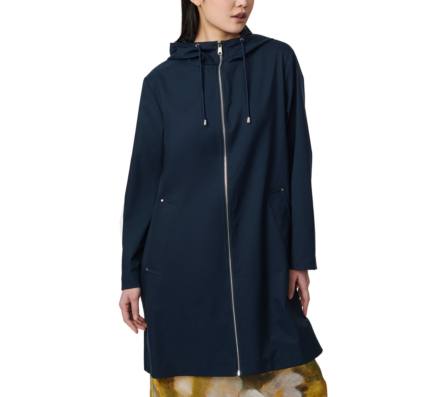 Bernardo Hooded Mid-Length Raincoat - QVC.com