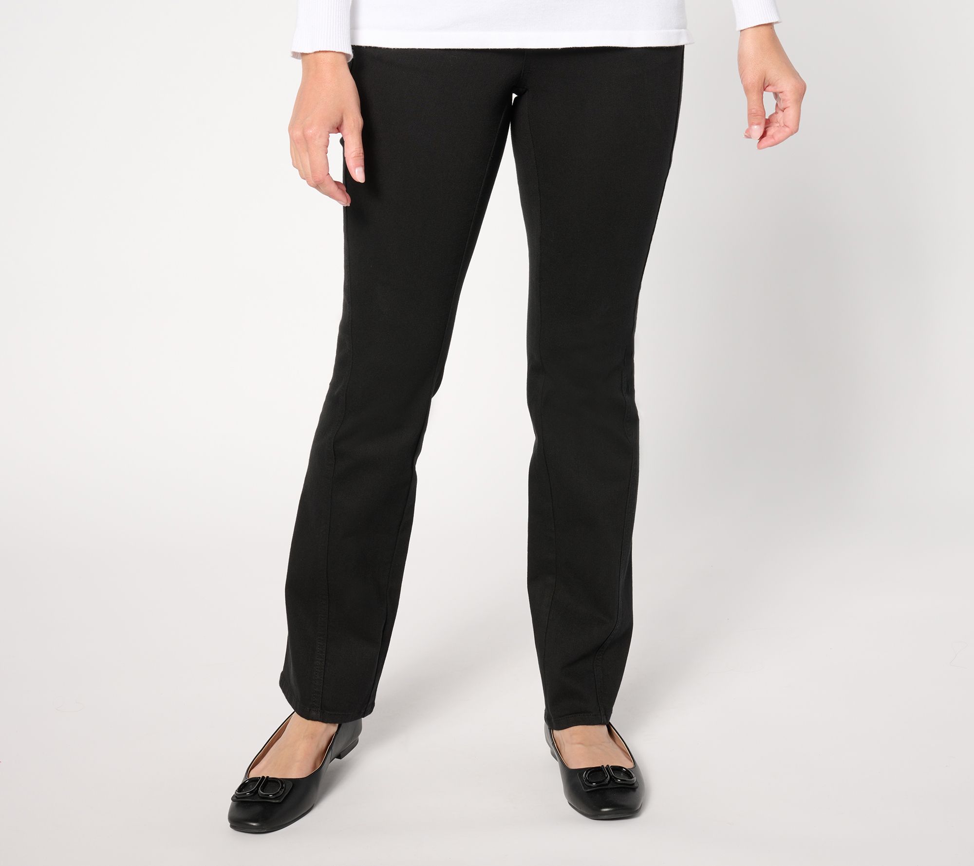 Belle by Kim Gravel Petite Primabelle Twill Forward Boot Cut Jean