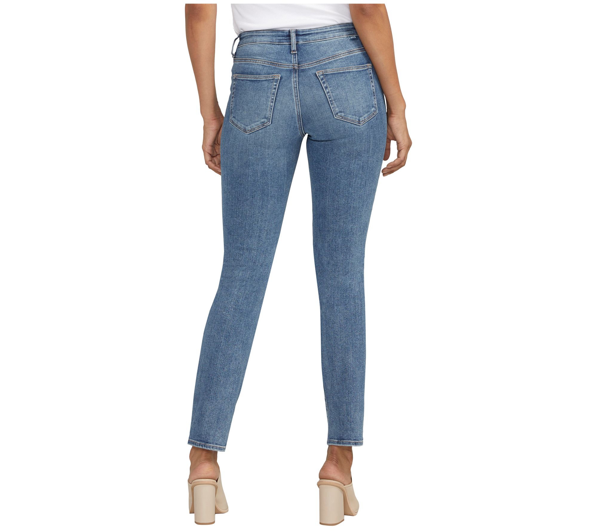 JAG Forever Stretch Mid Rise Straight Jeans - Blue Nile - QVC.com