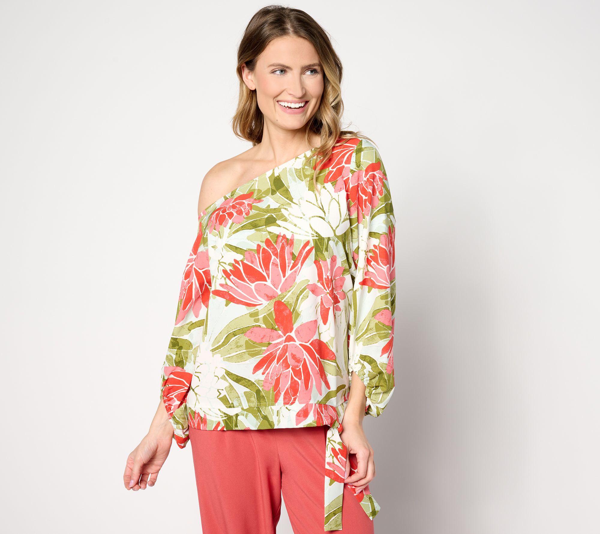 "As Is" BEAUTIFUL by Lawrence Zarian Off Shoulder Dolman Top