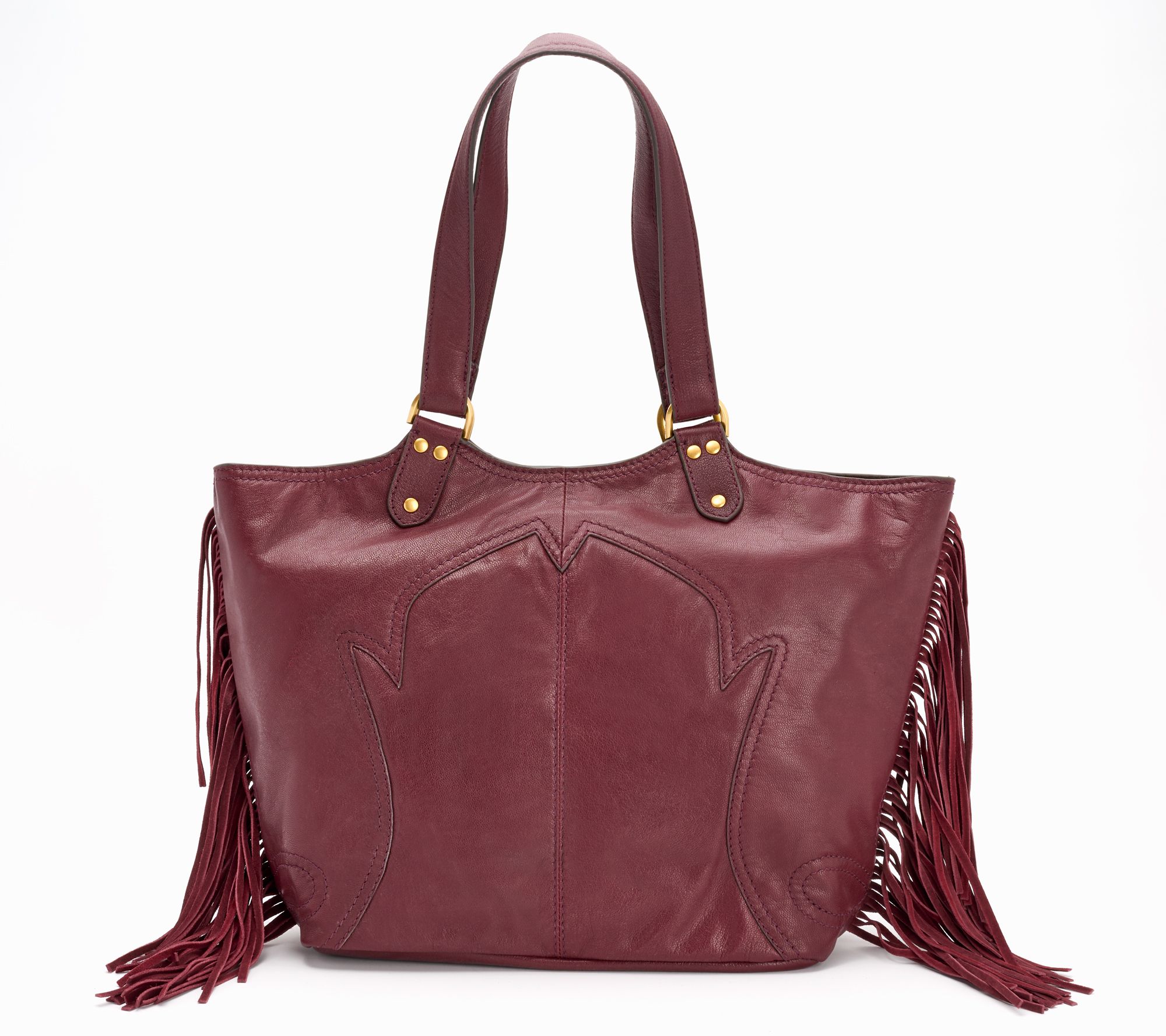 Vince Camuto Sandi Genuine Leather Tote with Fringe