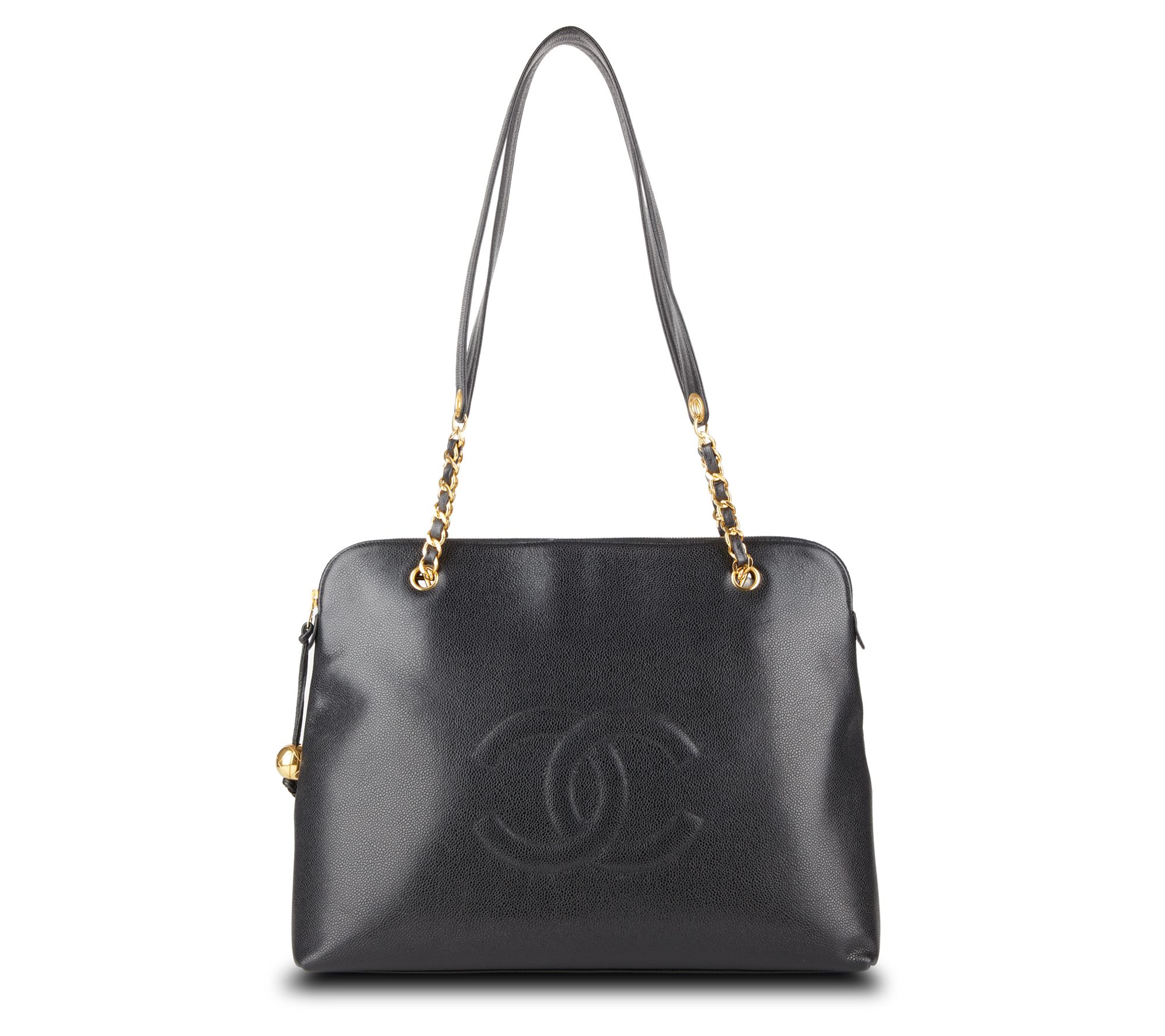 Pre-Owned Chanel CC Tote GHW Caviar Black