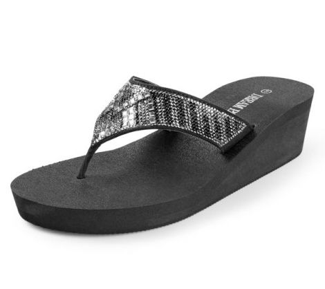 Dream Pairs Women's Foam Wedge Thong Sandals