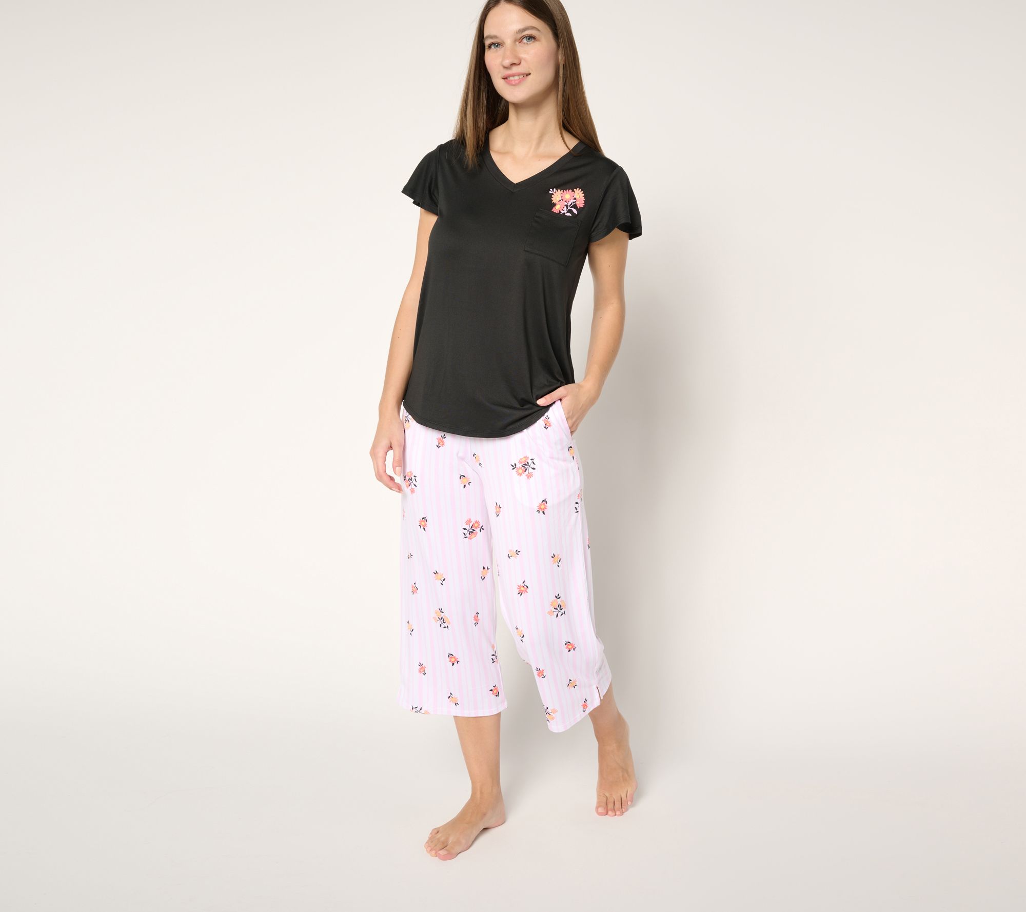 Cuddl Duds Cool & Airy Pocket Full of Sunshine Pajama Set