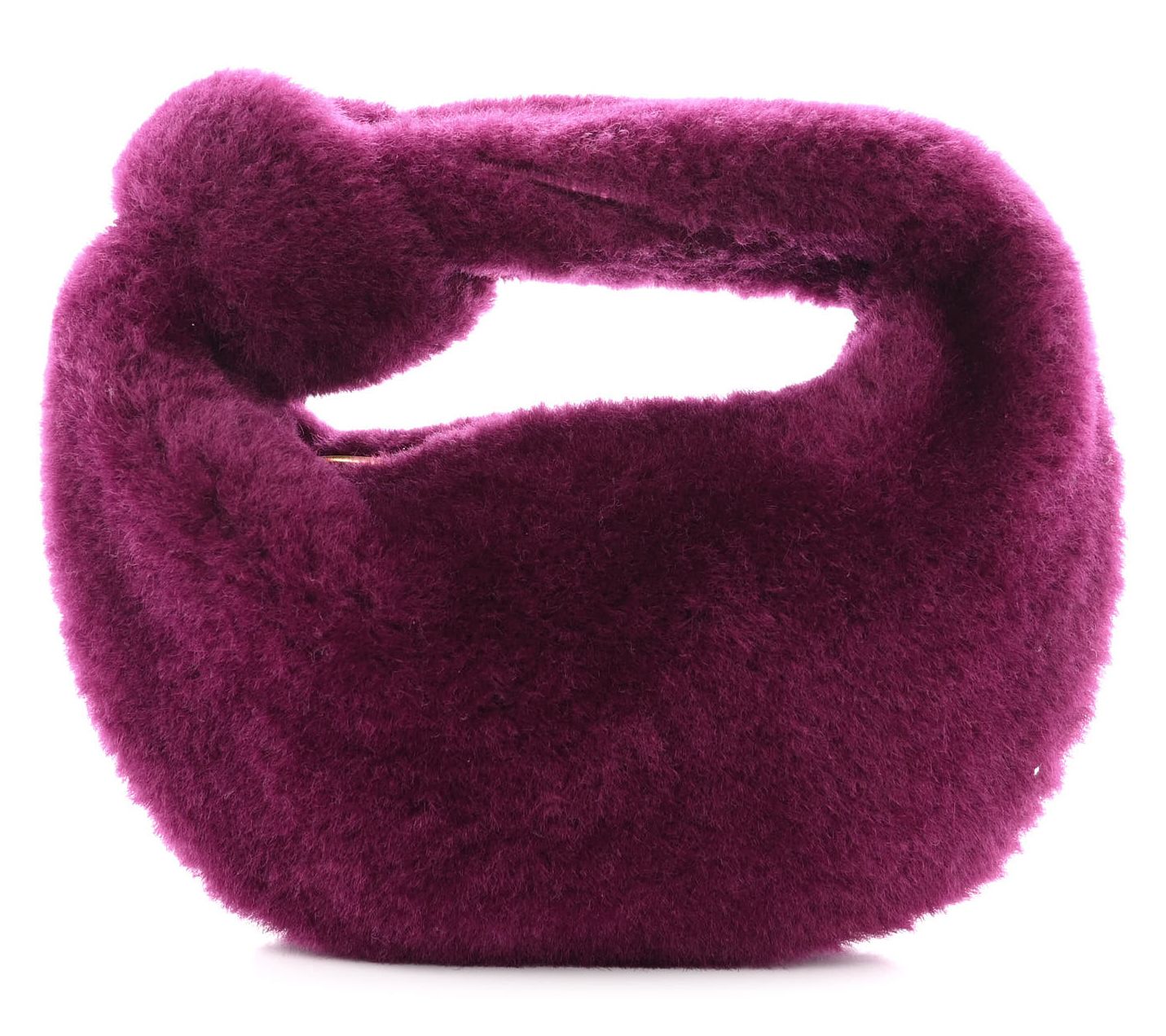 Pre-Owned Bottega Veneta Shearling Jodie Mini P urple