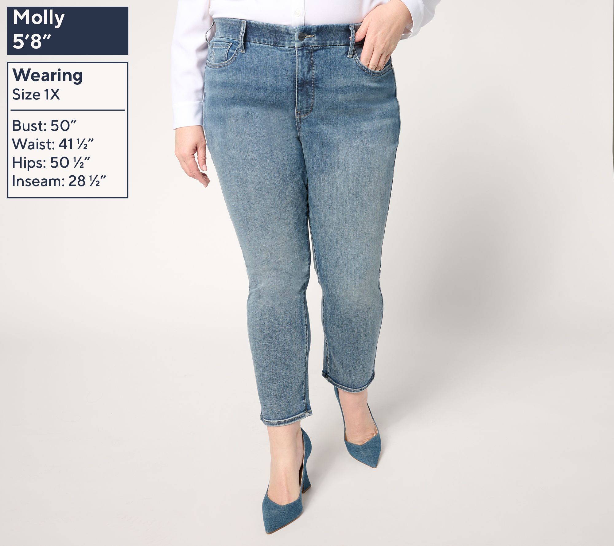 Missing NY Slims 1/250 全3サイズ Skinny Ankle Pull-On Jeans With Side Slits - Black Black | NYDJ