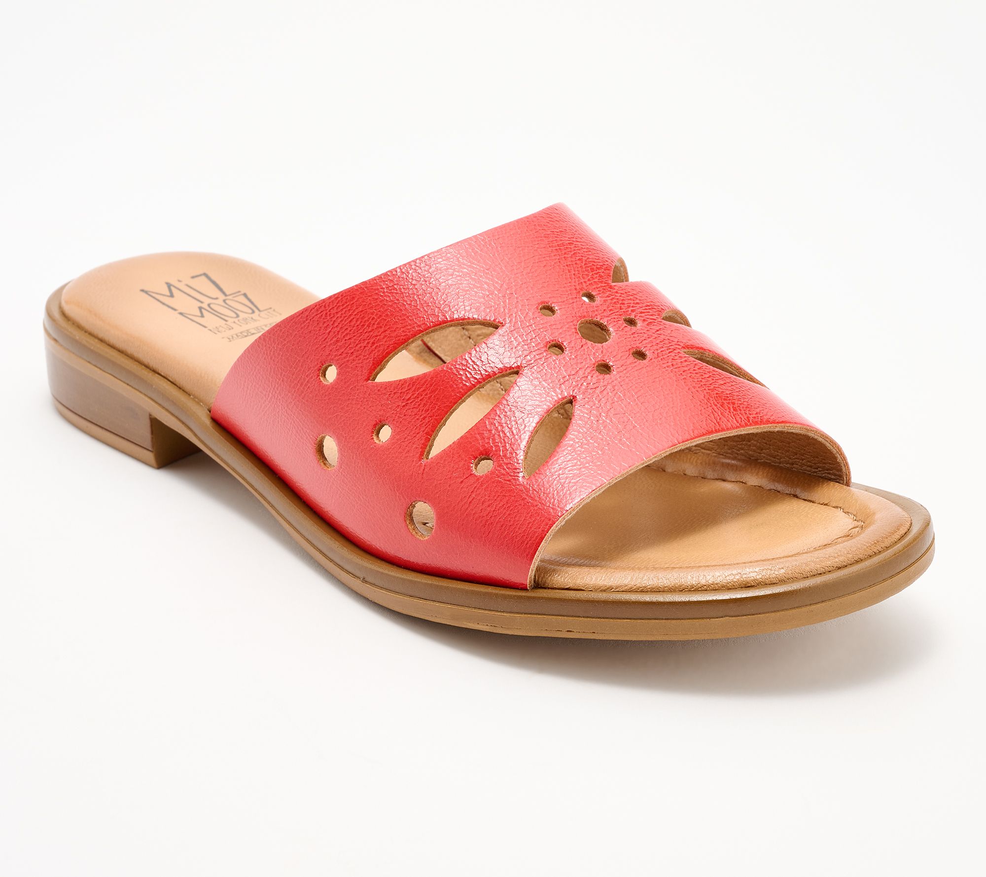 Miz Mooz Leather Slide Sandals - Sonnie - QVC.com