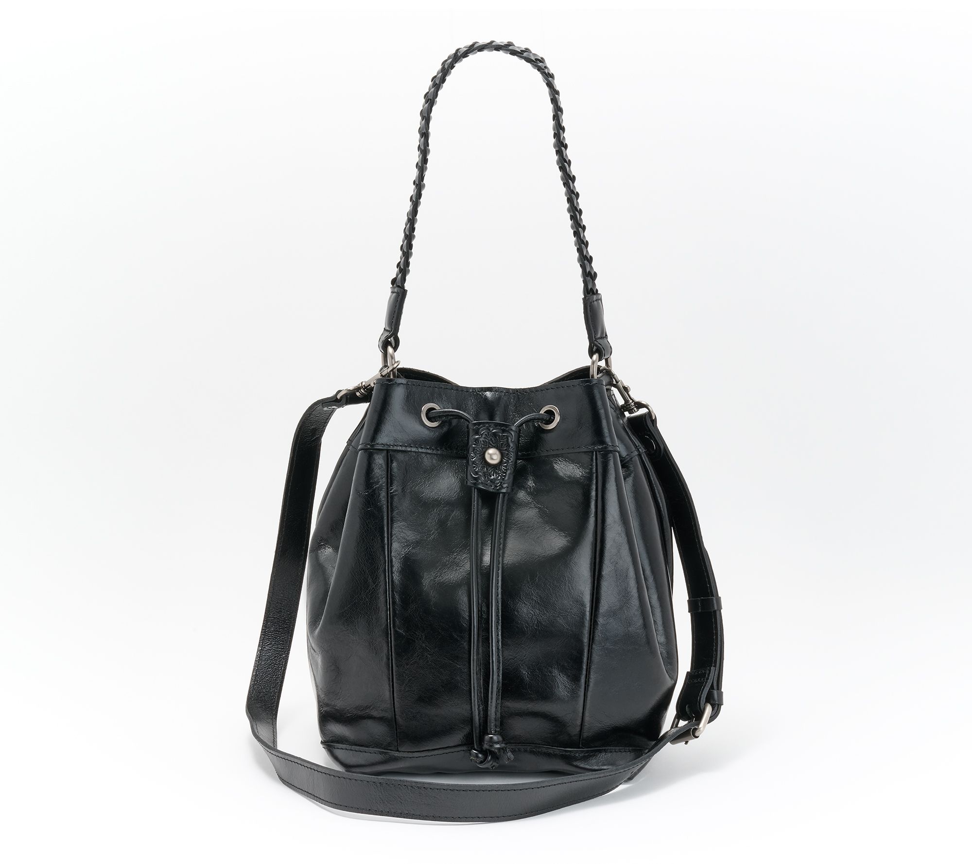 "As Is" Patricia Nash Hallie Leather Drawstring Shoulder Bag