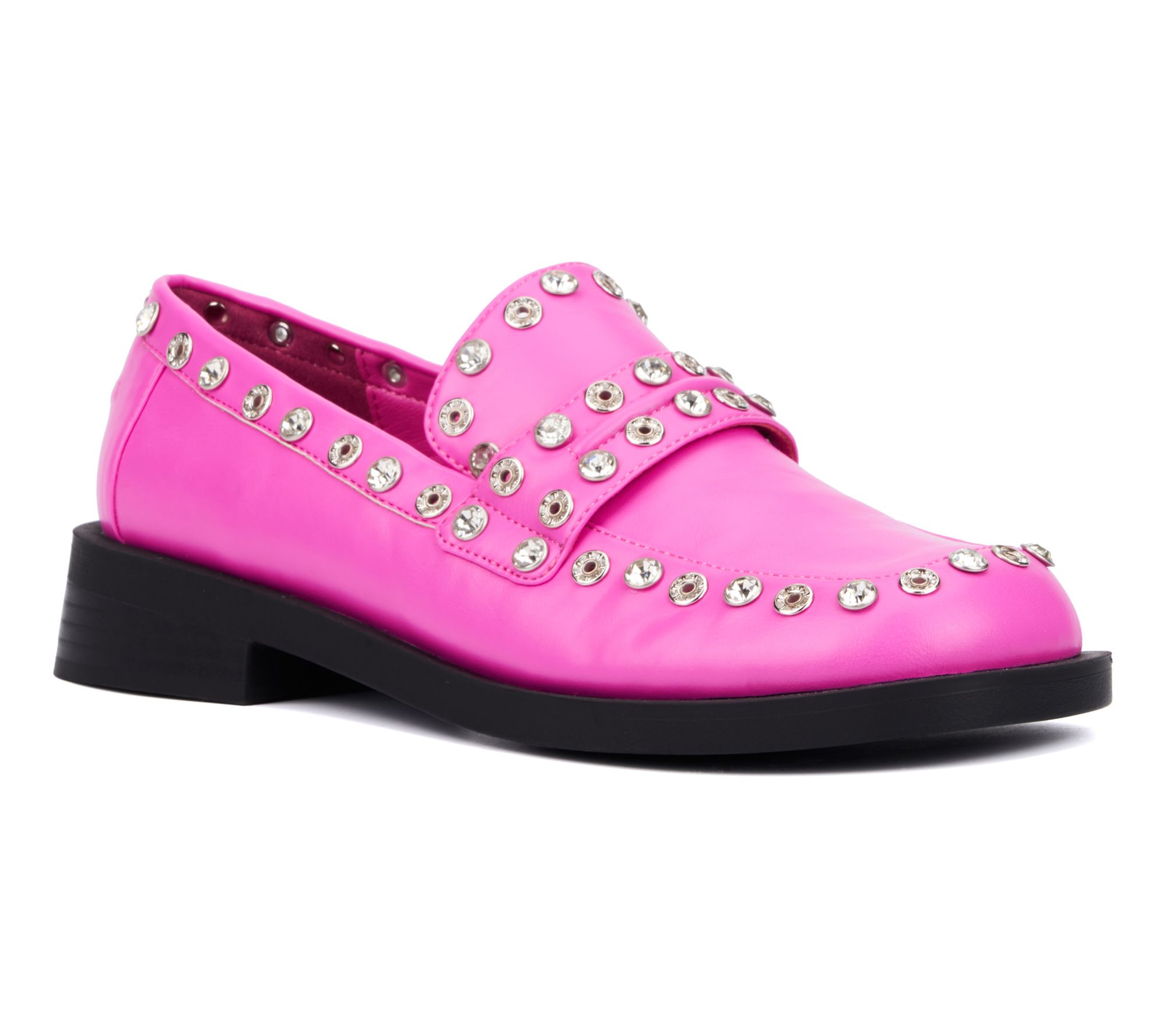 Olivia Miller Women's Libra Rhinestone Loafer