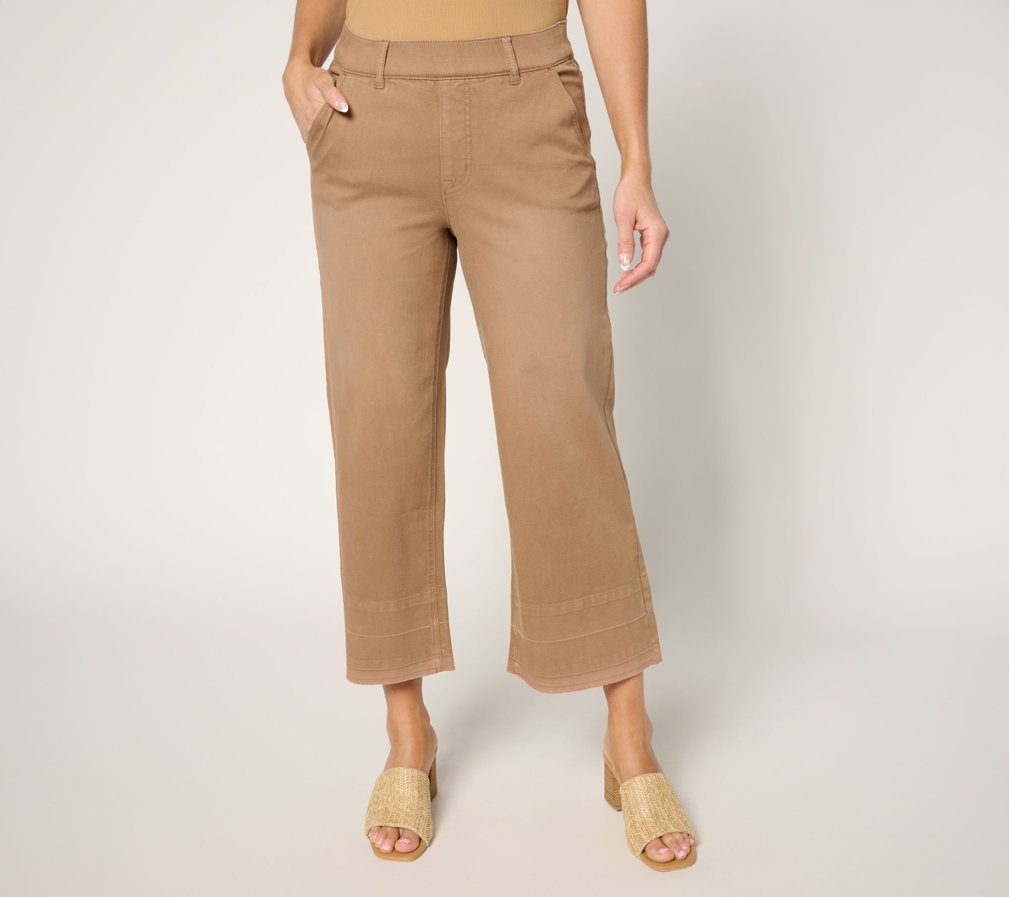 Isaac Mizrahi Live! Petite True Denim Color Relaxed Crop Jeans
