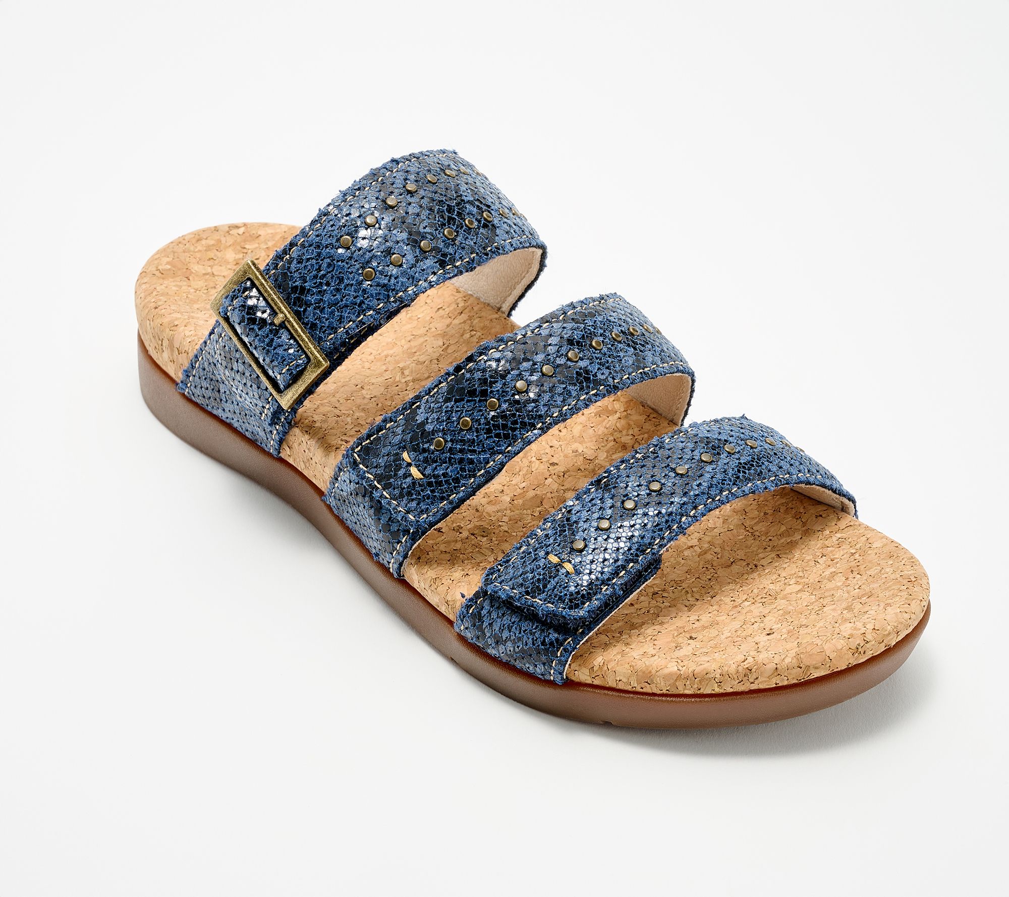 Revitalign Orthotic Triple Band Slide Sandals - Spring
