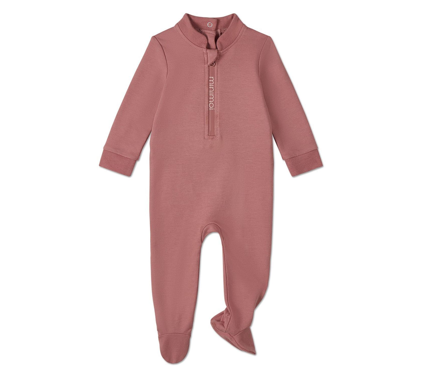 MiniMoi Baby Half Zip Stretch Cotton Blend Footie