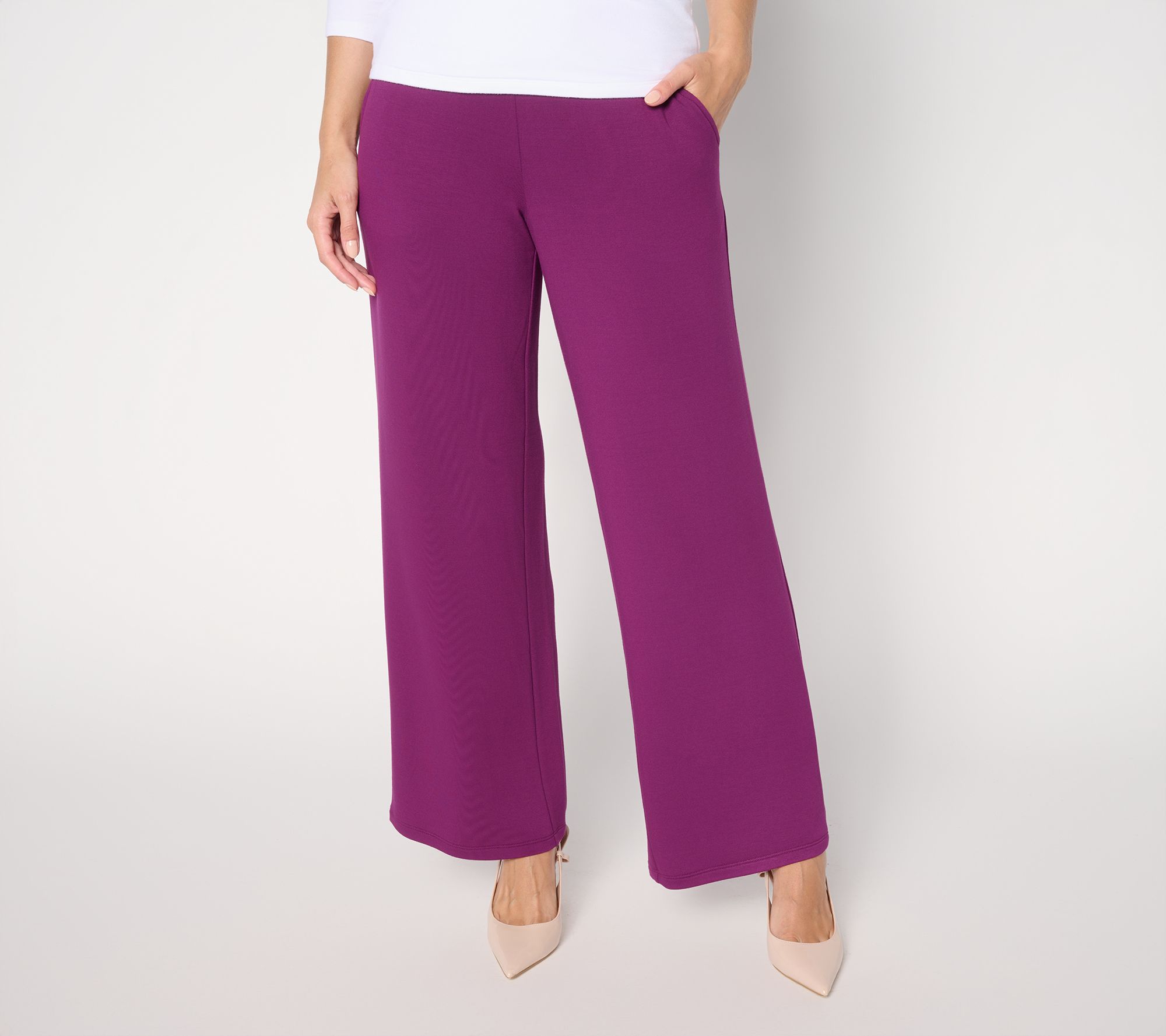 Branids Dress Out Loud Petite Acquitted Knit Wide Leg Pants