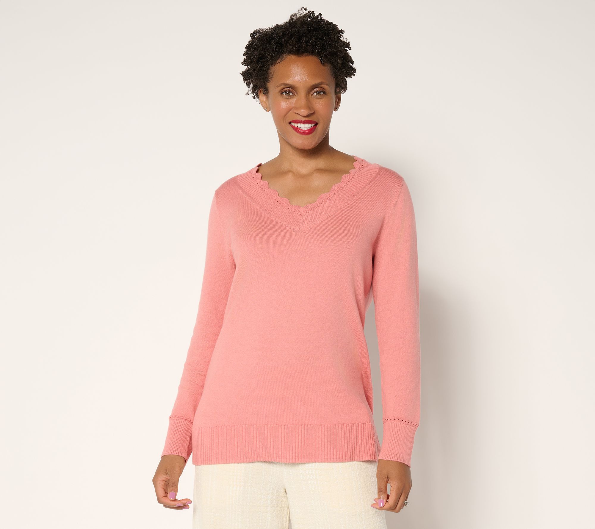 BEAUTIFUL by Lawrence Zarian V- Neck Pullover Sweater