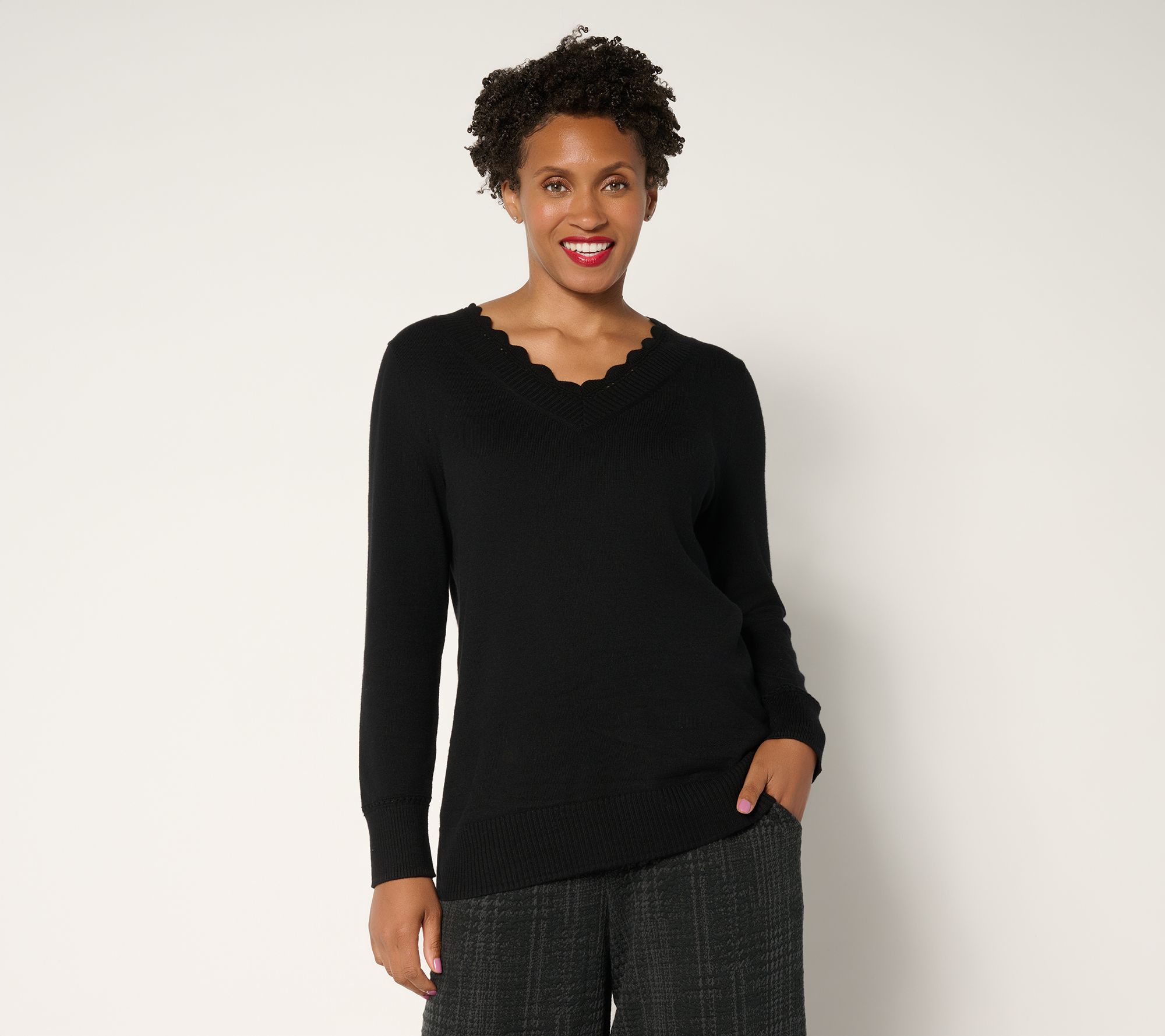 BEAUTIFUL by Lawrence Zarian V- Neck Pullover Sweater