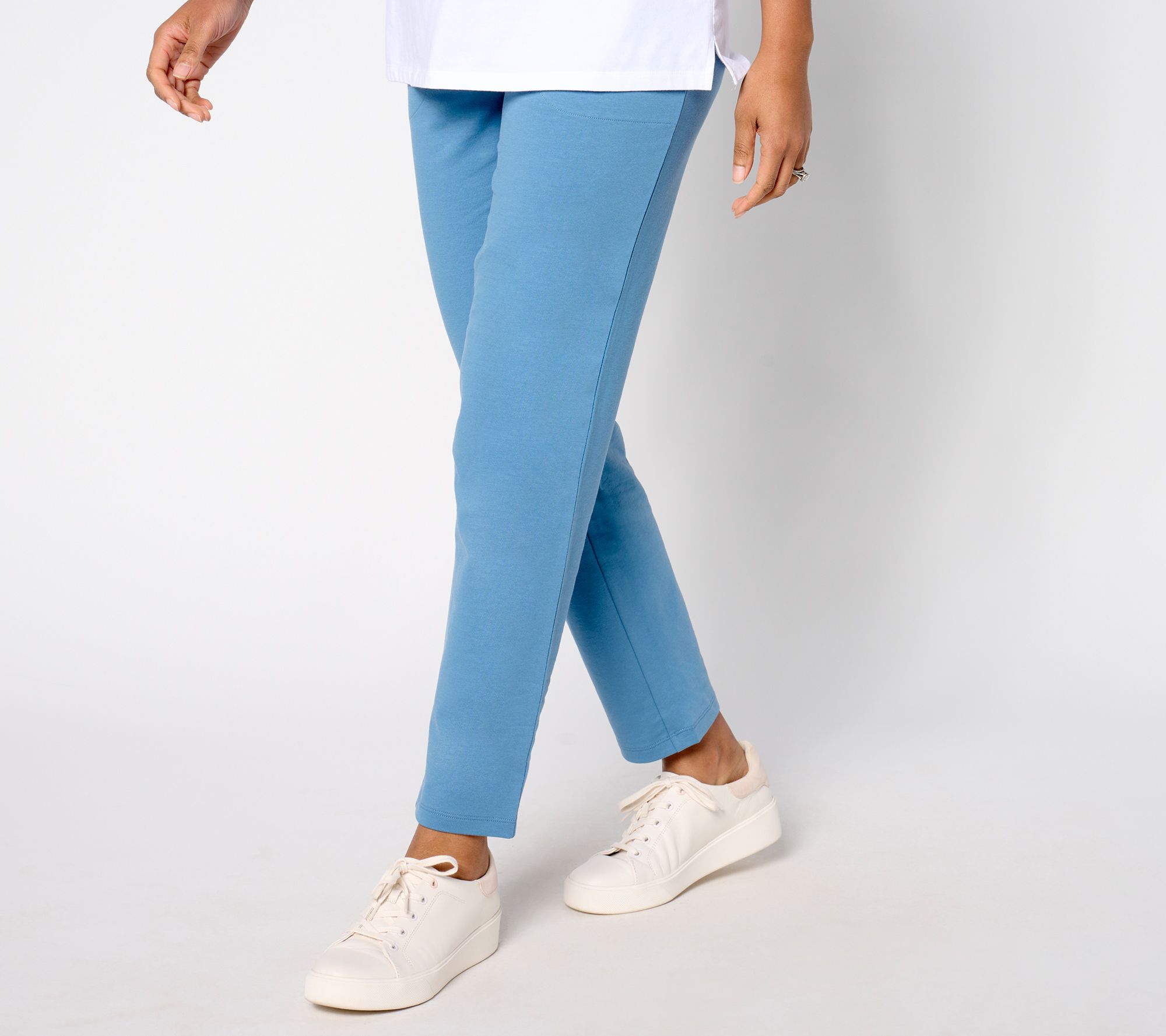 "As Is" Denim & Co. Petite EasyWear French Terry Pant