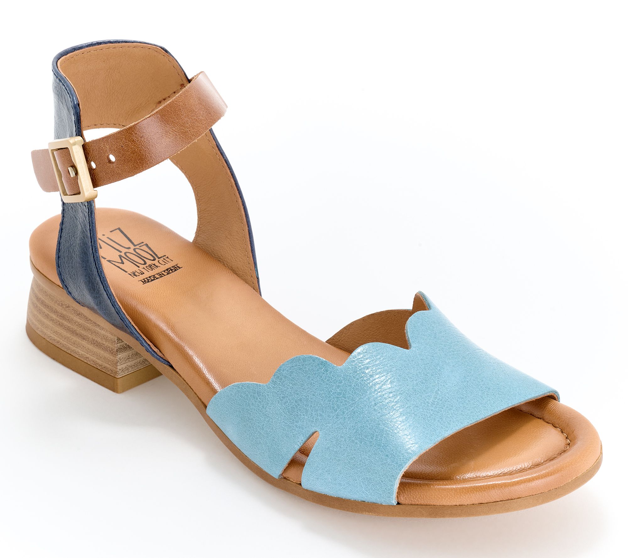 "As Is" Miz Mooz Leather Ankle Strap Heeled Sandals - Feena