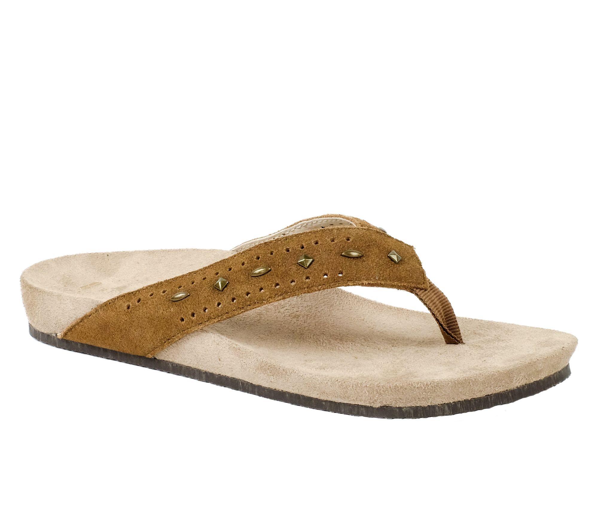 Revitalign Orthotic Studded Suede Thong Sandals- Kena